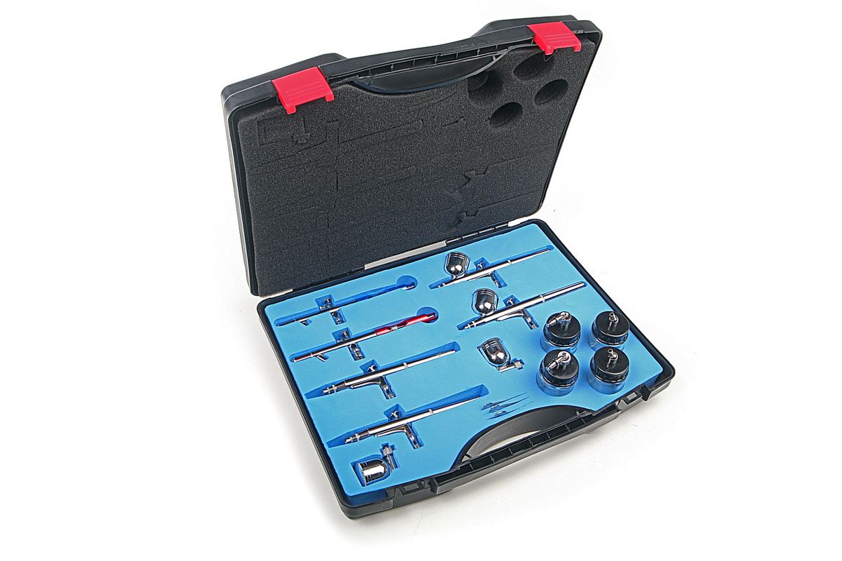 Conjunto de pistolas de aerógrafo HBM BD 812