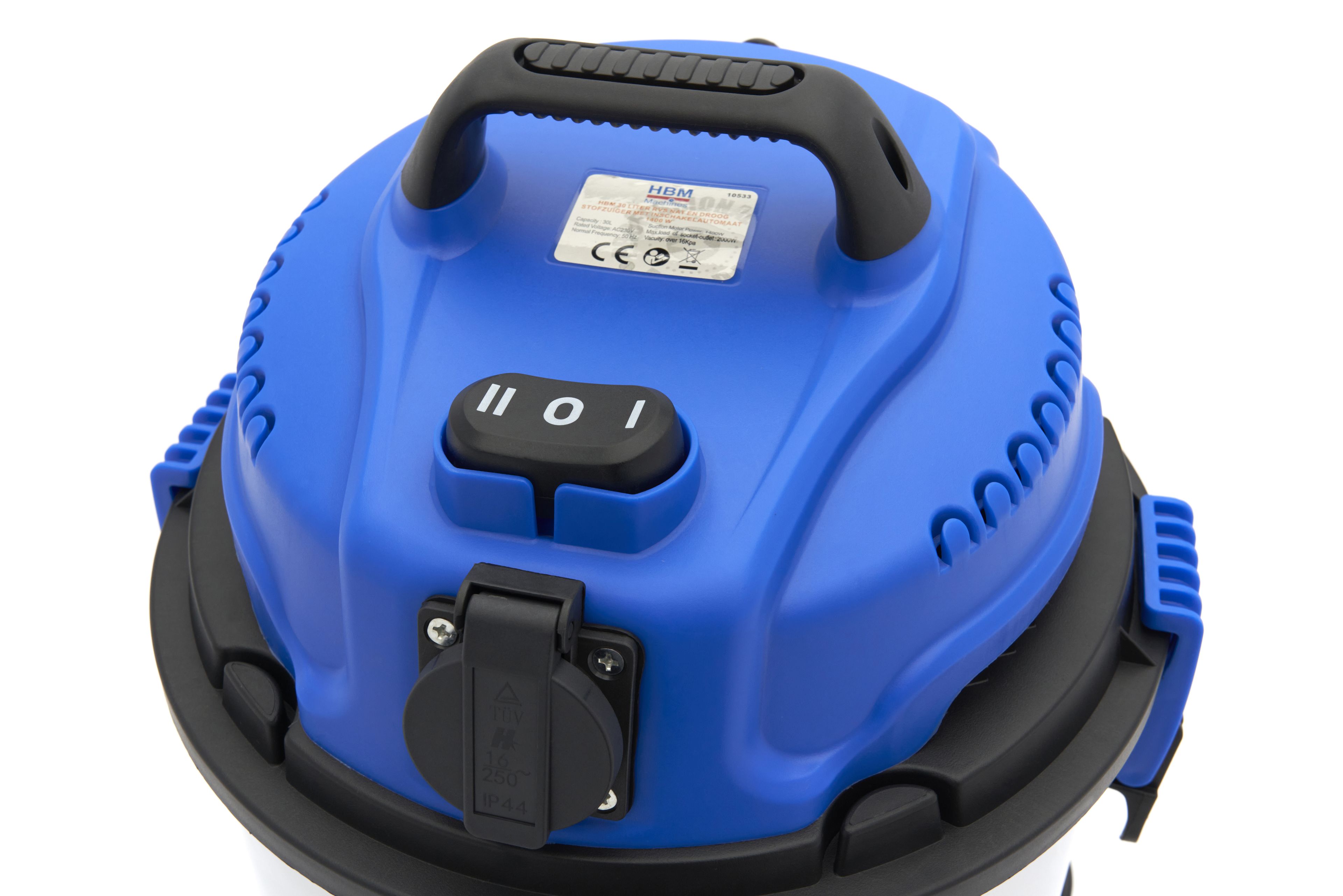 HBM 30 Liter RVS Nat en Droog Stofzuiger met Inschakelautomaat 1400 W Image 6