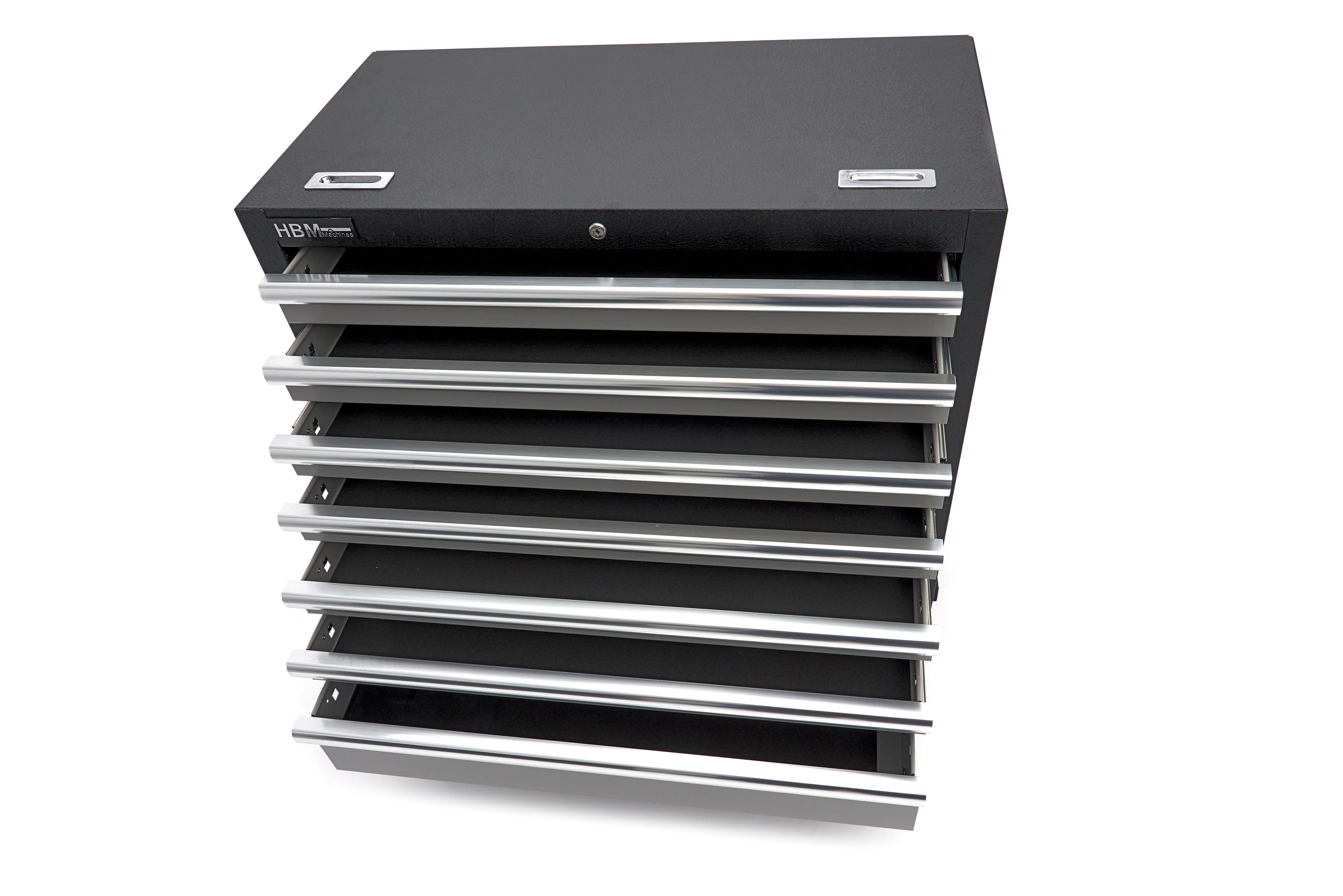 HBM Chariot à outils professionnel large de 7 tiroirs pour l'équipement d'atelier Image 8