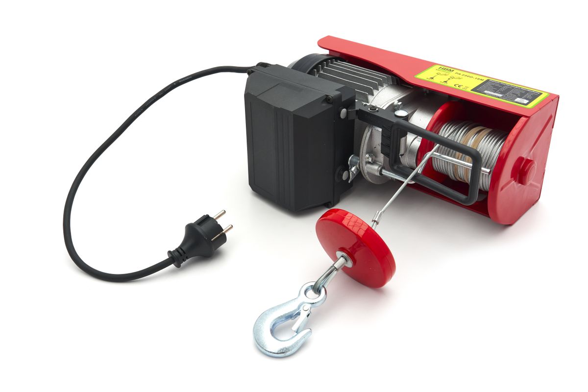 Produktbild von Elektrische Seilwinde 250kg Mit Schwenkarm & Funkfernbedienung – 550W, 12m Hub