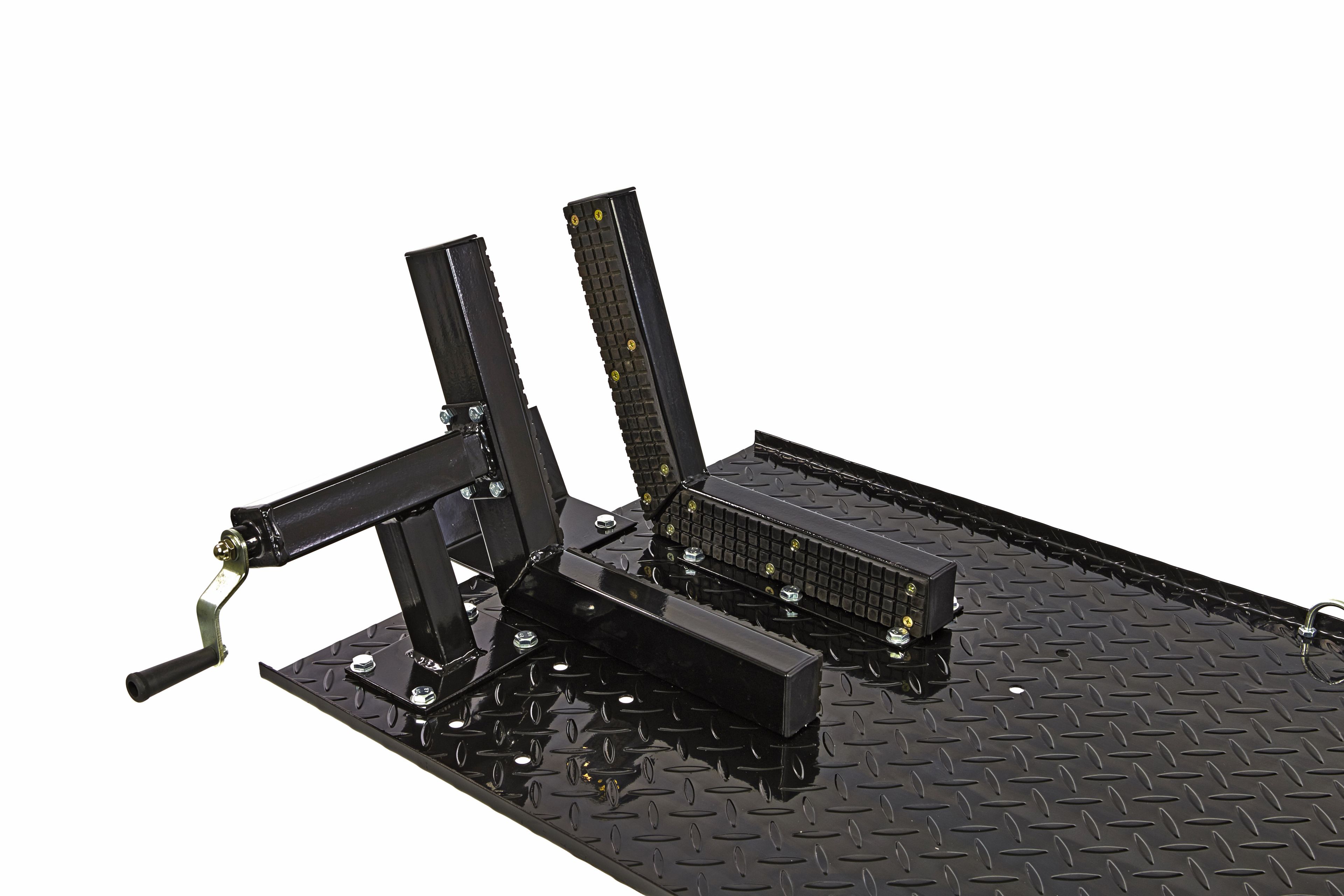 Pont élévateur HBM 450 kg avec mâchoire de serrage haut de gamme pour roue avant - NOIR Image 8