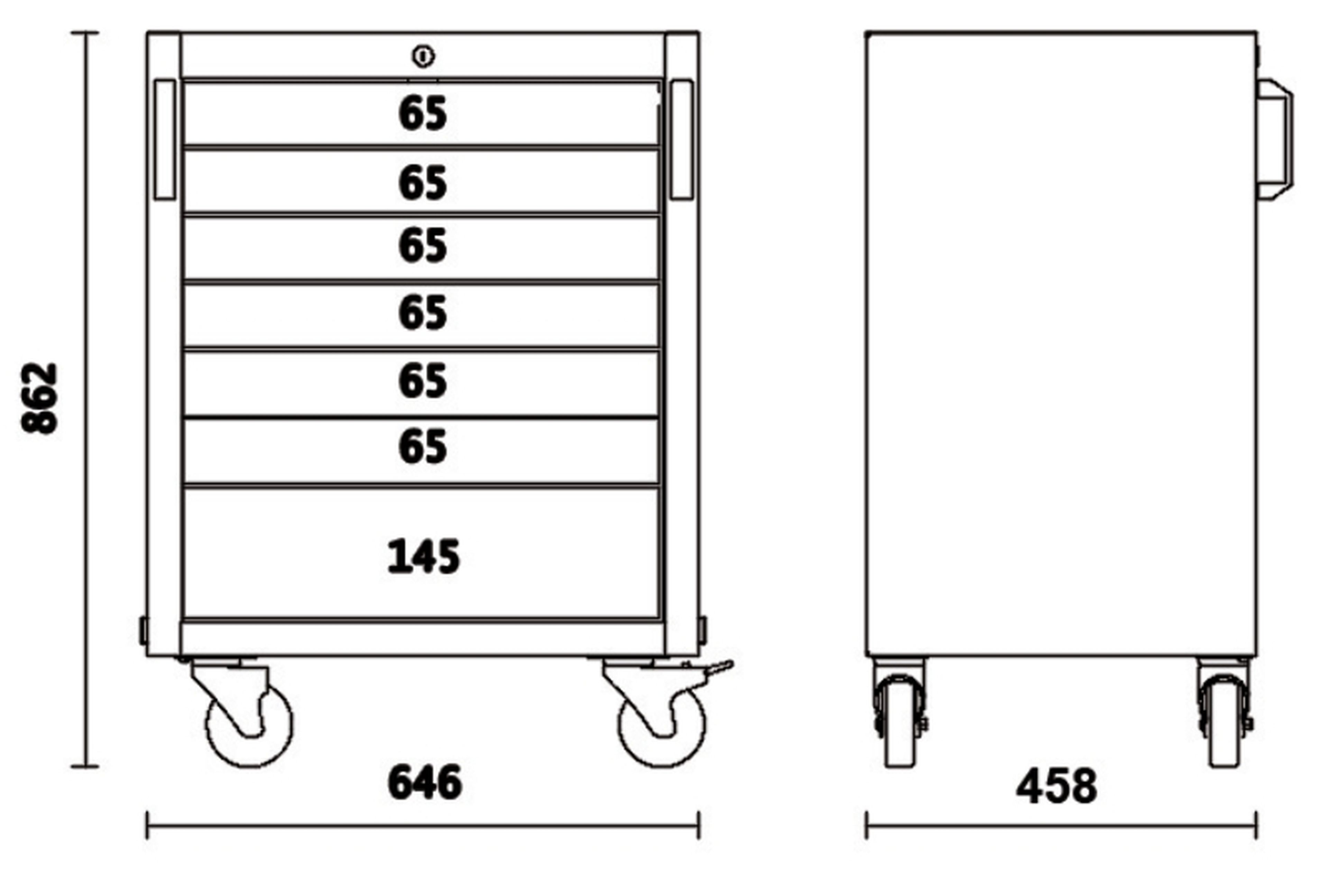 Beta Werkstattwagen mit 7 Schubladen, C45PRO C7 2.0 Image 2