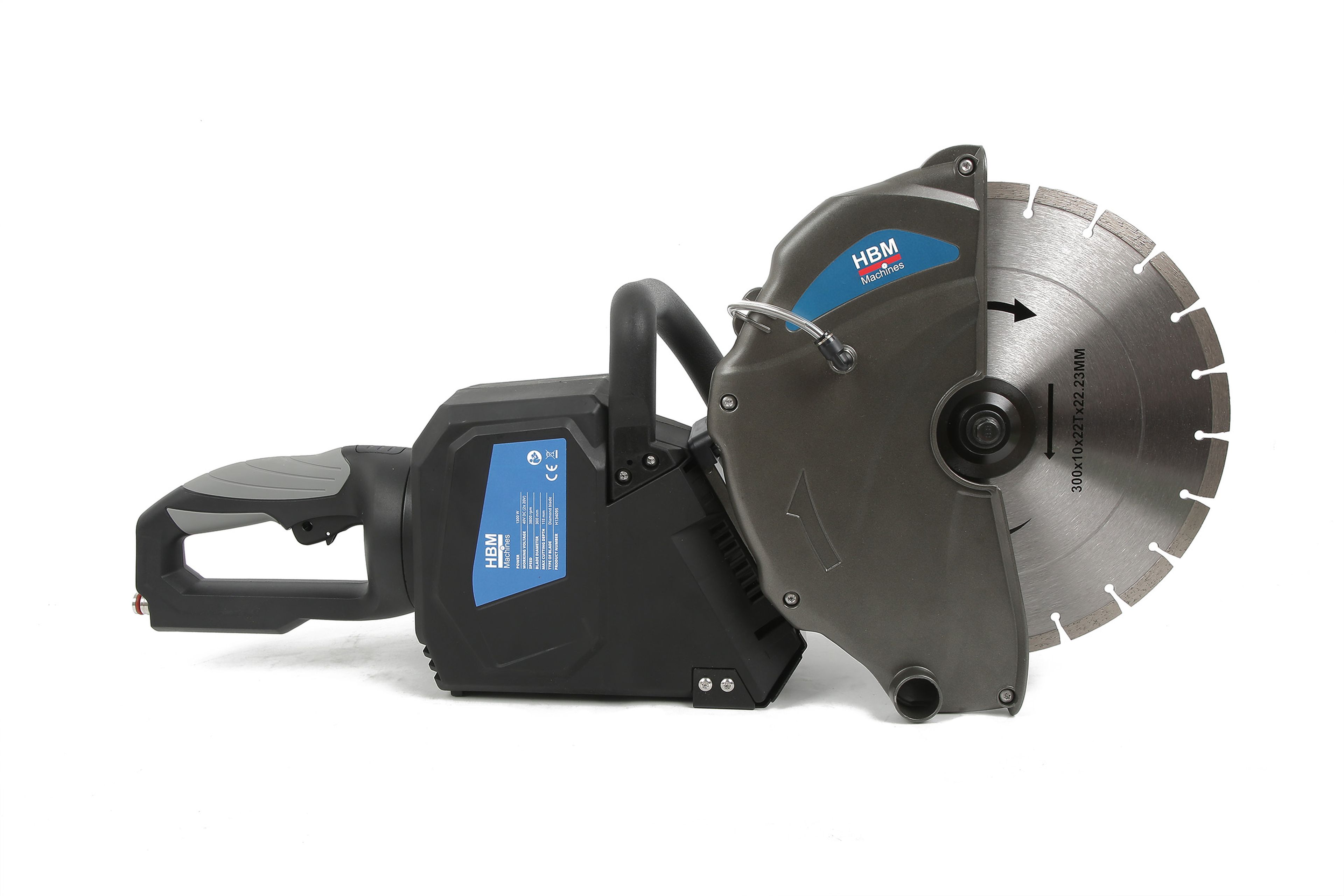 HBM scie à béton sans fil, scie à bande, meuleuse motorisée 40 Volts Image 4