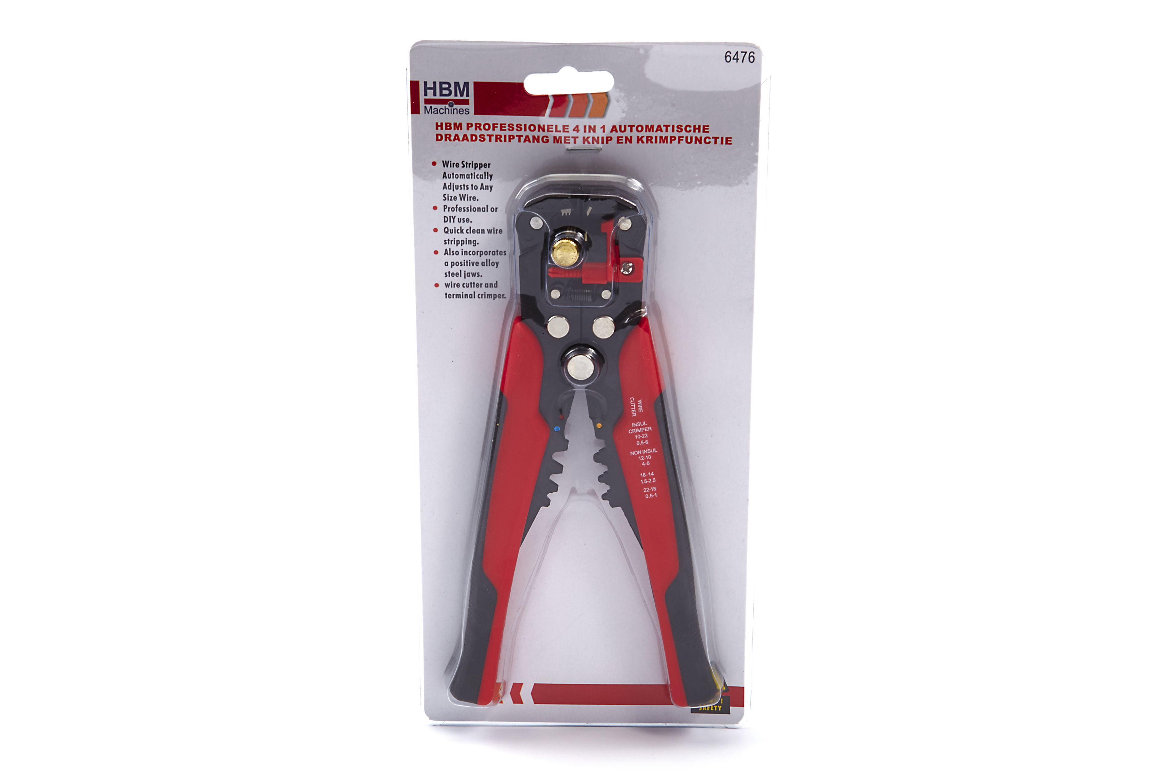 HBM Profi 4 in 1 Automatische Draadstriptang met Knip en Krimpfunctie Image 3