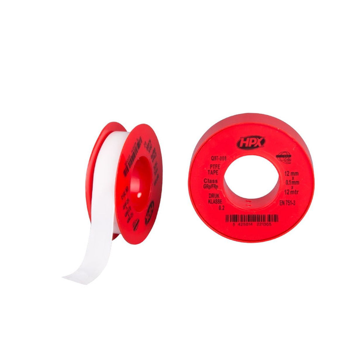 HPX PTFE-Gasdichtungsband – weiß 12 mm x 12 m