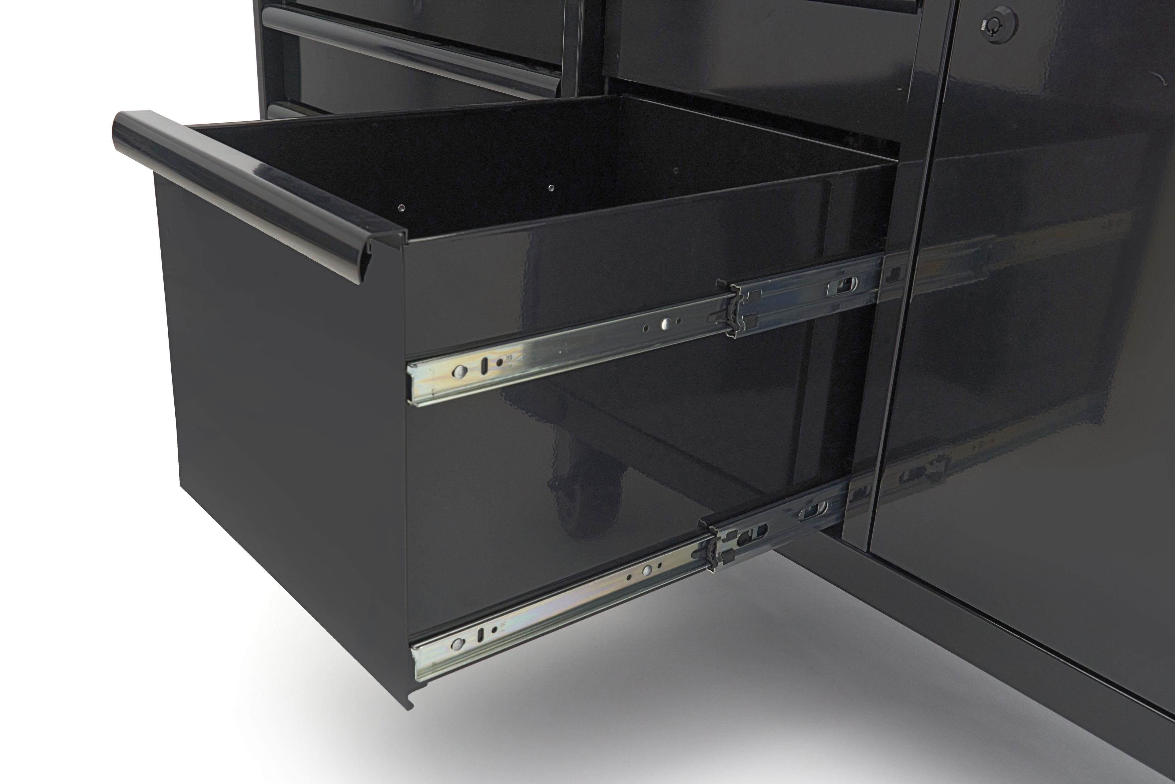 HBM Werkstattwagen 10 Schubladen 147 cm Schwarz Image 16