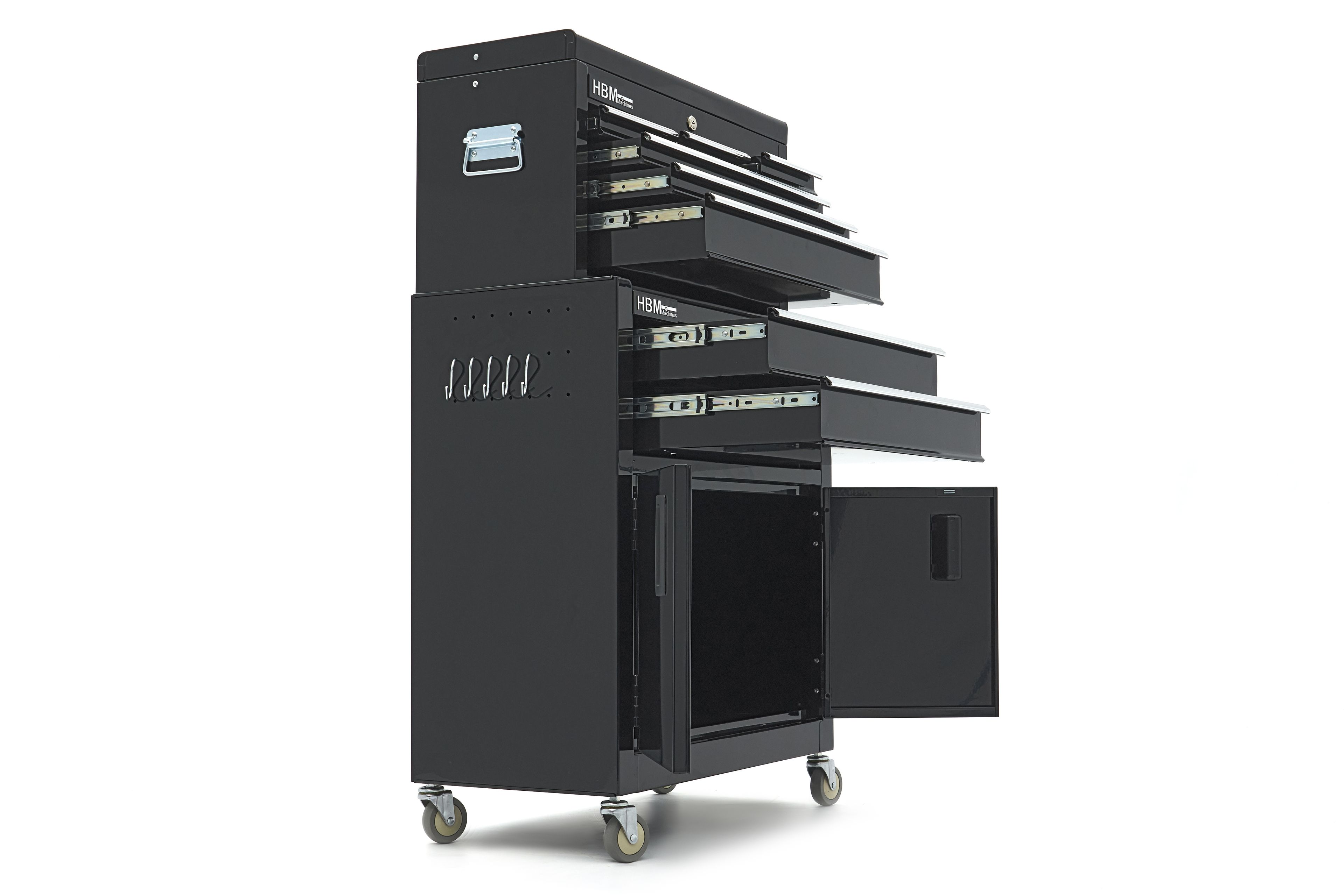 HBM gereedschapswagen inclusief opzetkast, zwart, model 2 Image 6
