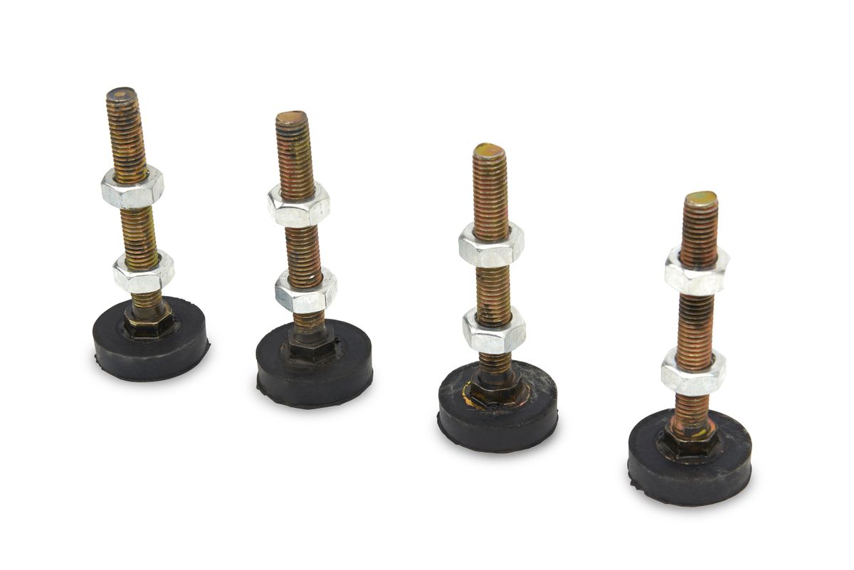 Conjunto de 4 Pies Regulables HBM, Amortiguadores de Vibraciones M10 Hilo – 100 Kg. Por pieza