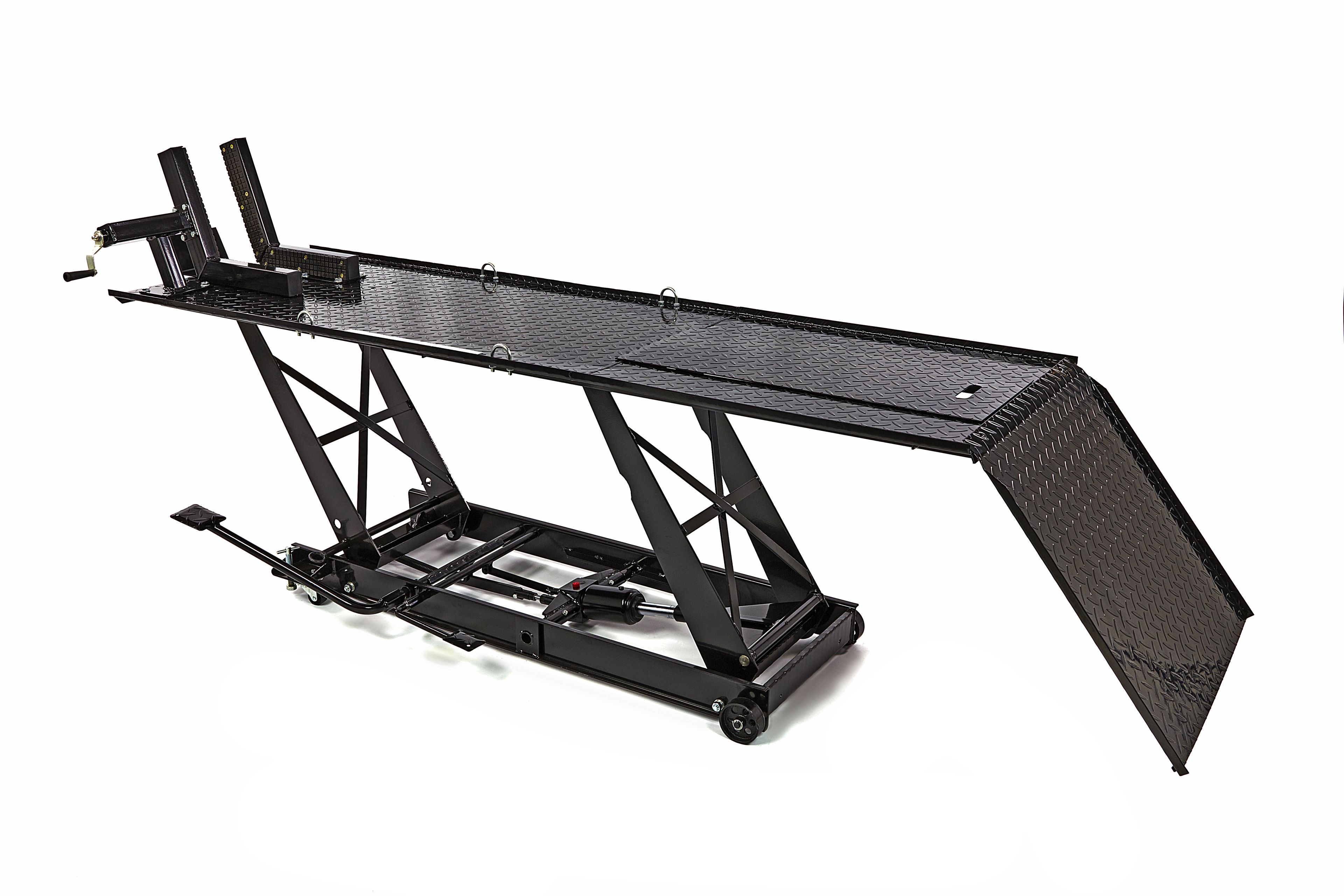 Pont élévateur HBM 450 kg avec mâchoire de serrage haut de gamme pour roue avant - NOIR Image 5