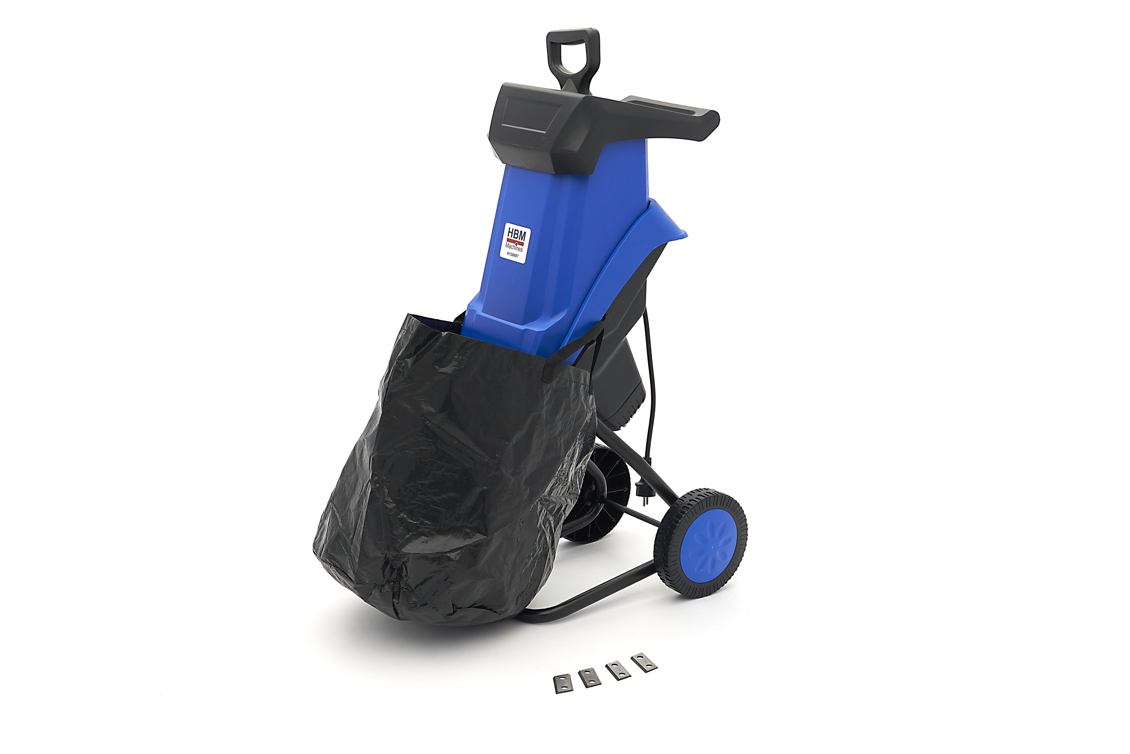 HBM Elektrische Hakselaar 2500W - Tuinhakselaar / Houtversnipperaar inclusief 2 sets messen