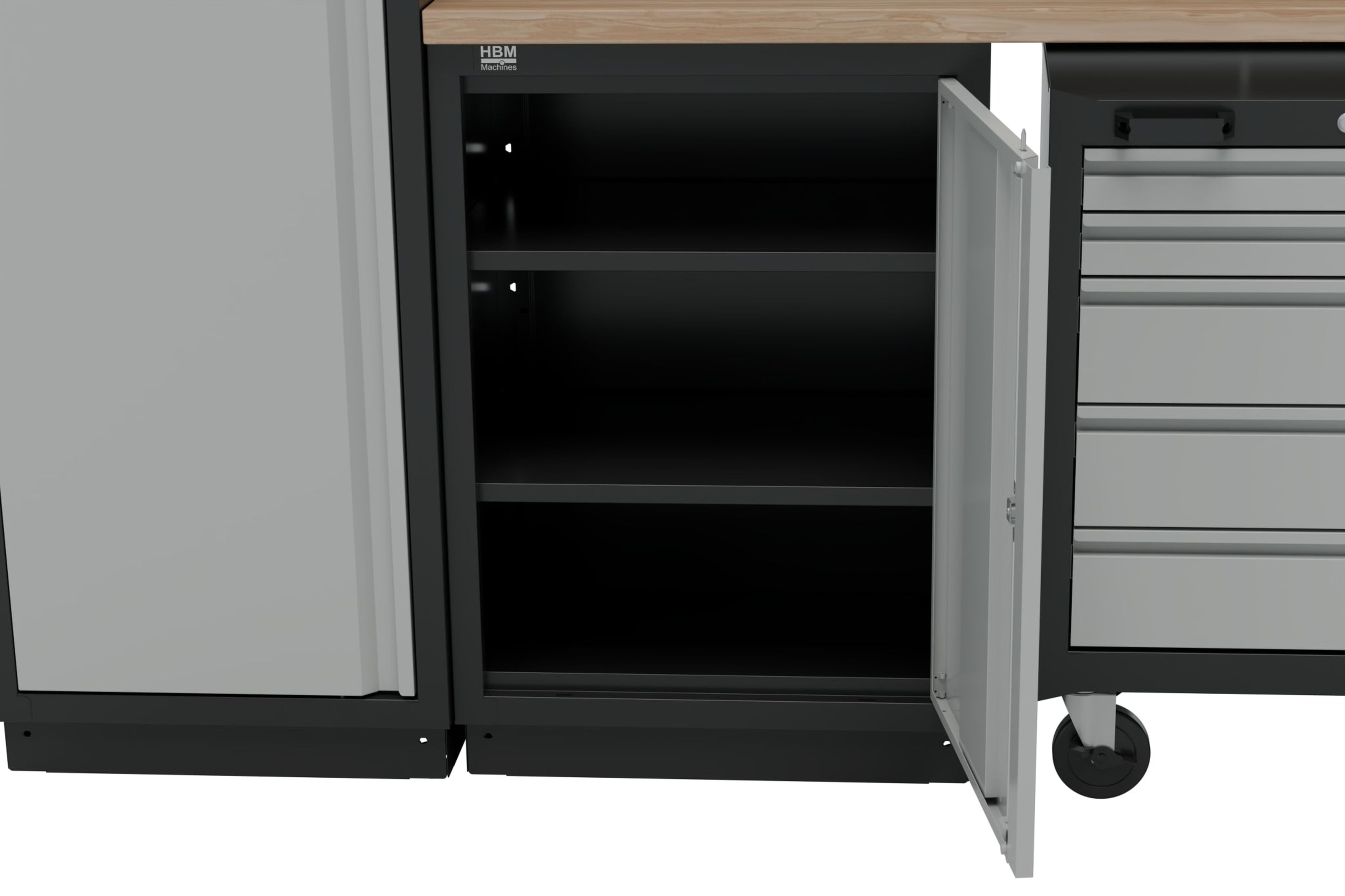 HBM modulair werkplaatssysteem 13-delig, zwart, grijs Image 7