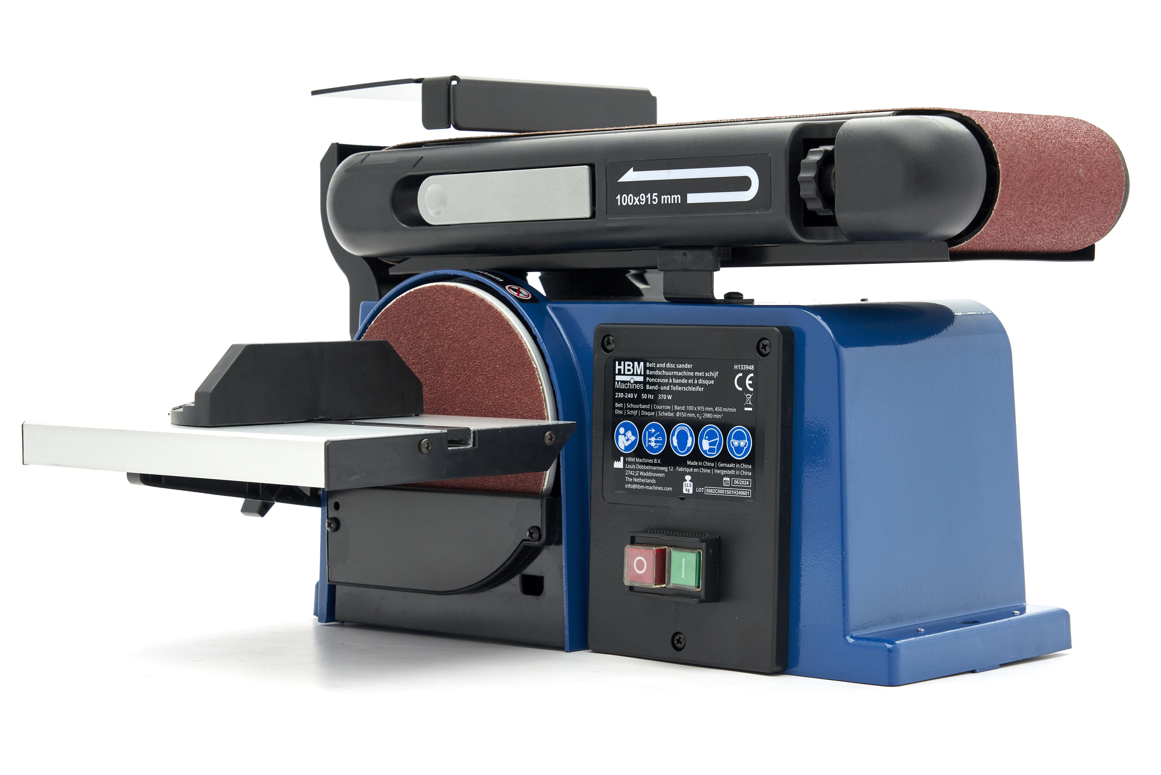 HBM Band- und Tellerschleifmaschine 100 × 915 mm Image 3