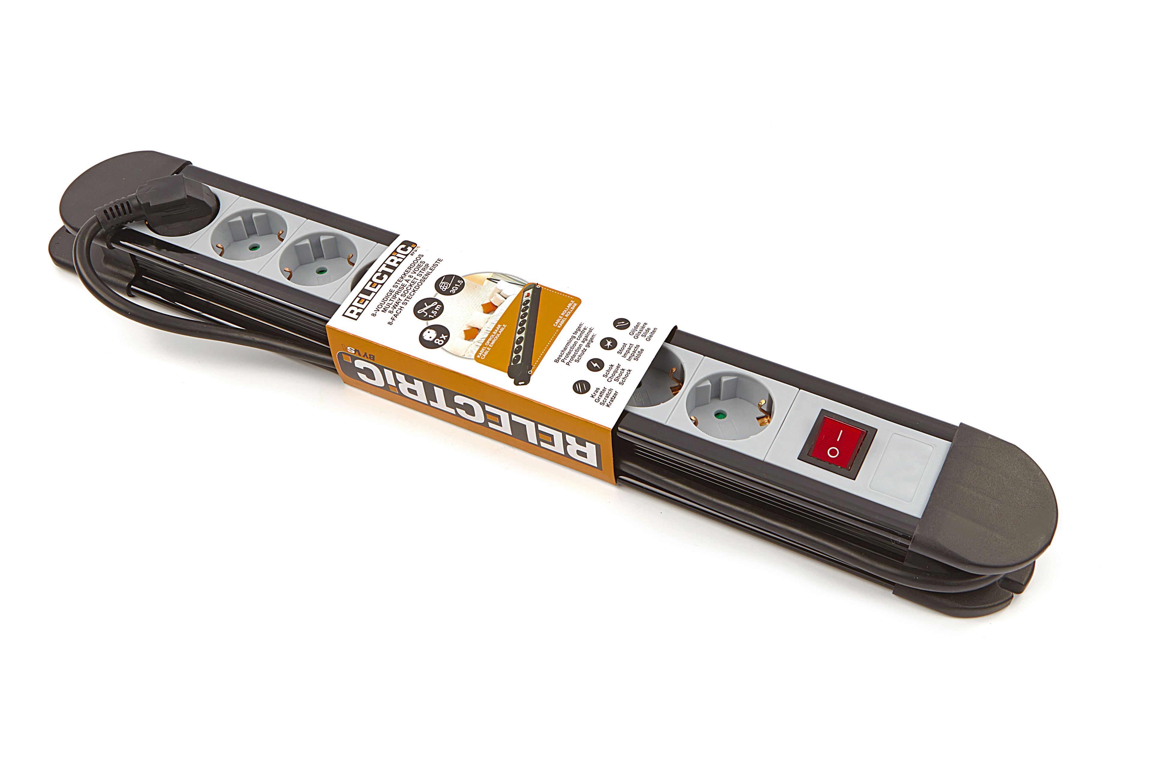 Regletrificador enchufe múltiple de 4 vías con cable de 1,5 metros 3 x 1,5 mm Image 2