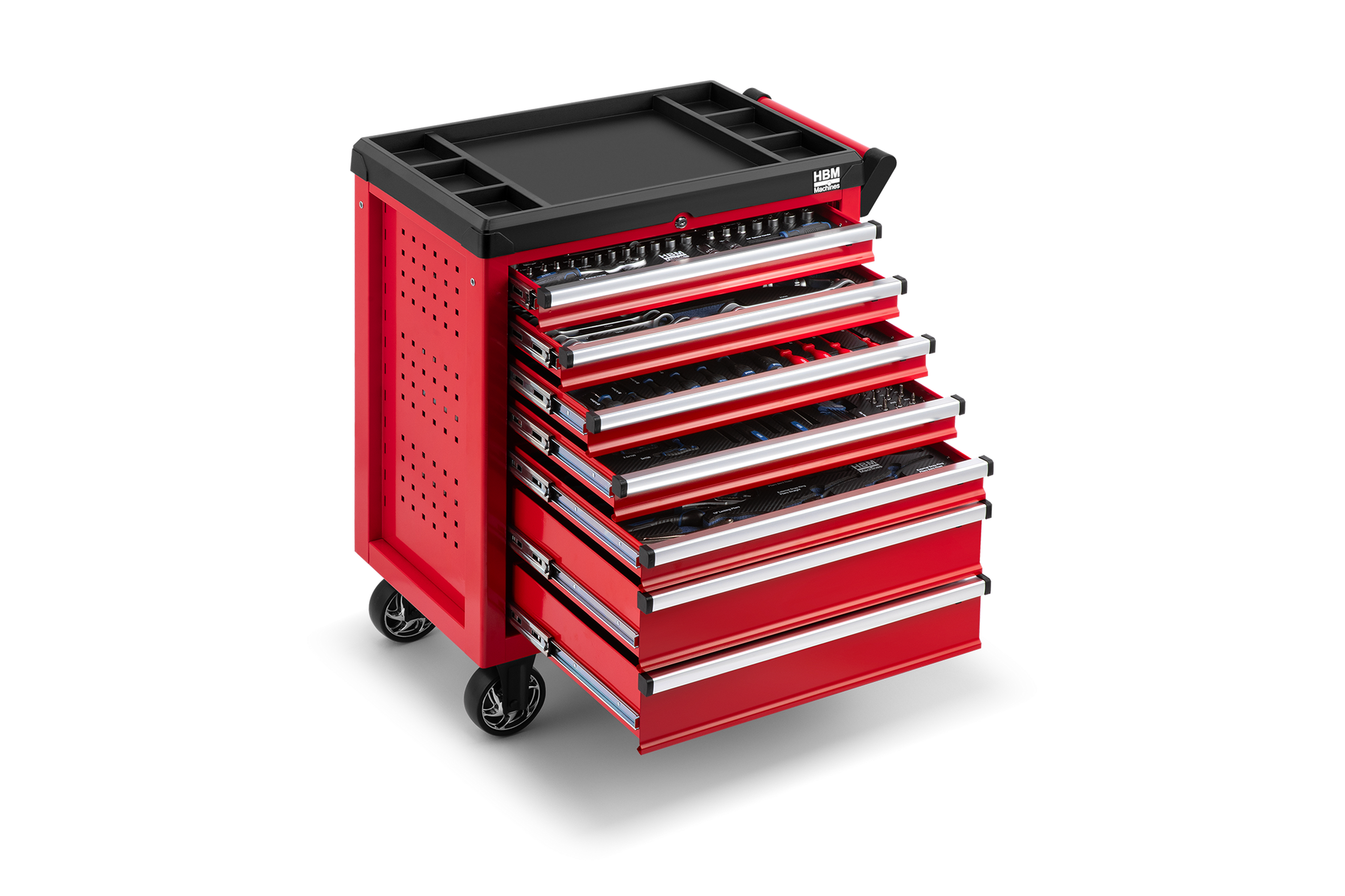 HBM gevulde gereedschapswagen 196-delig, rood Image 2