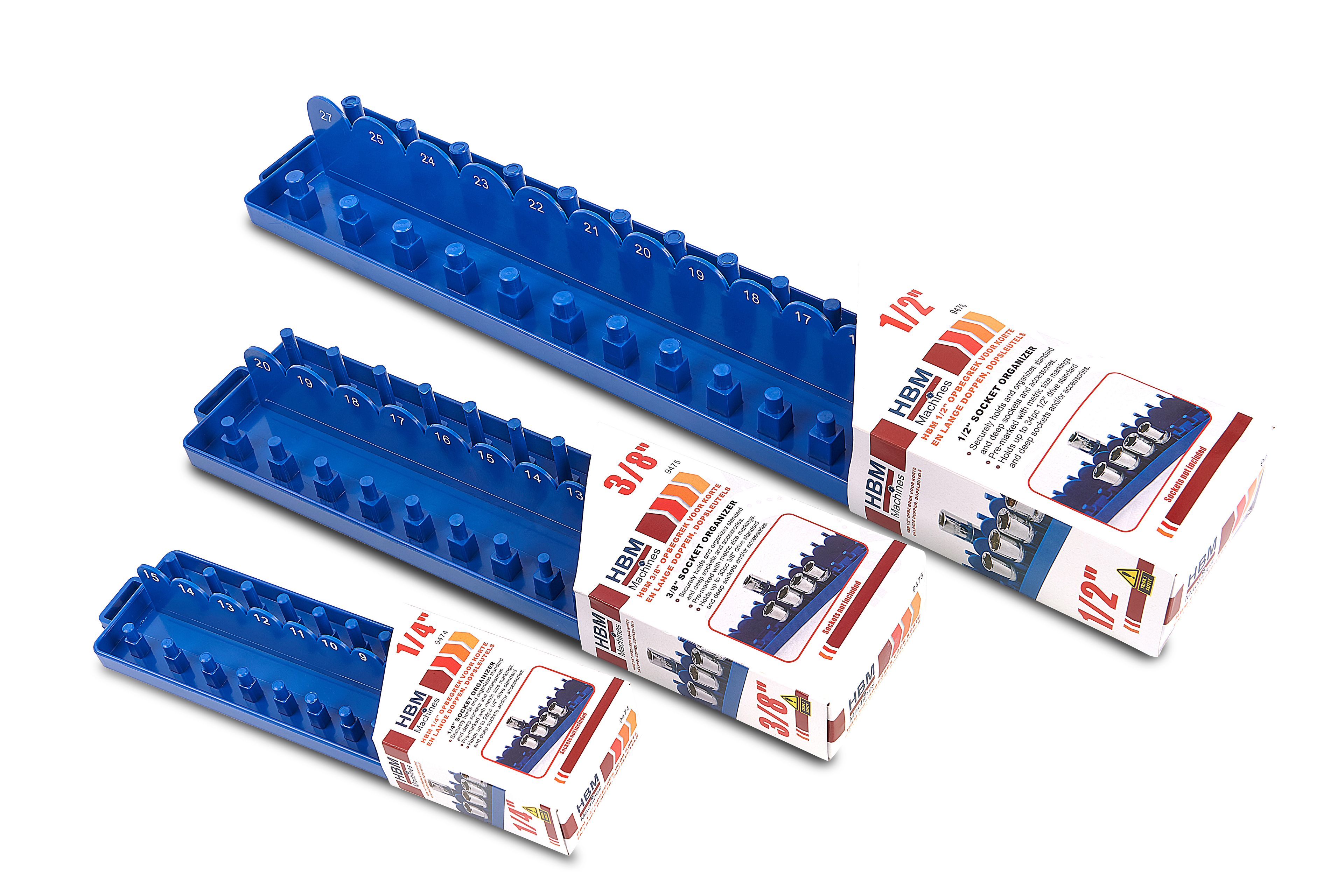 HBM Opbergrekken voor Doppen en Dopsleutels 1/4 inch Image 4