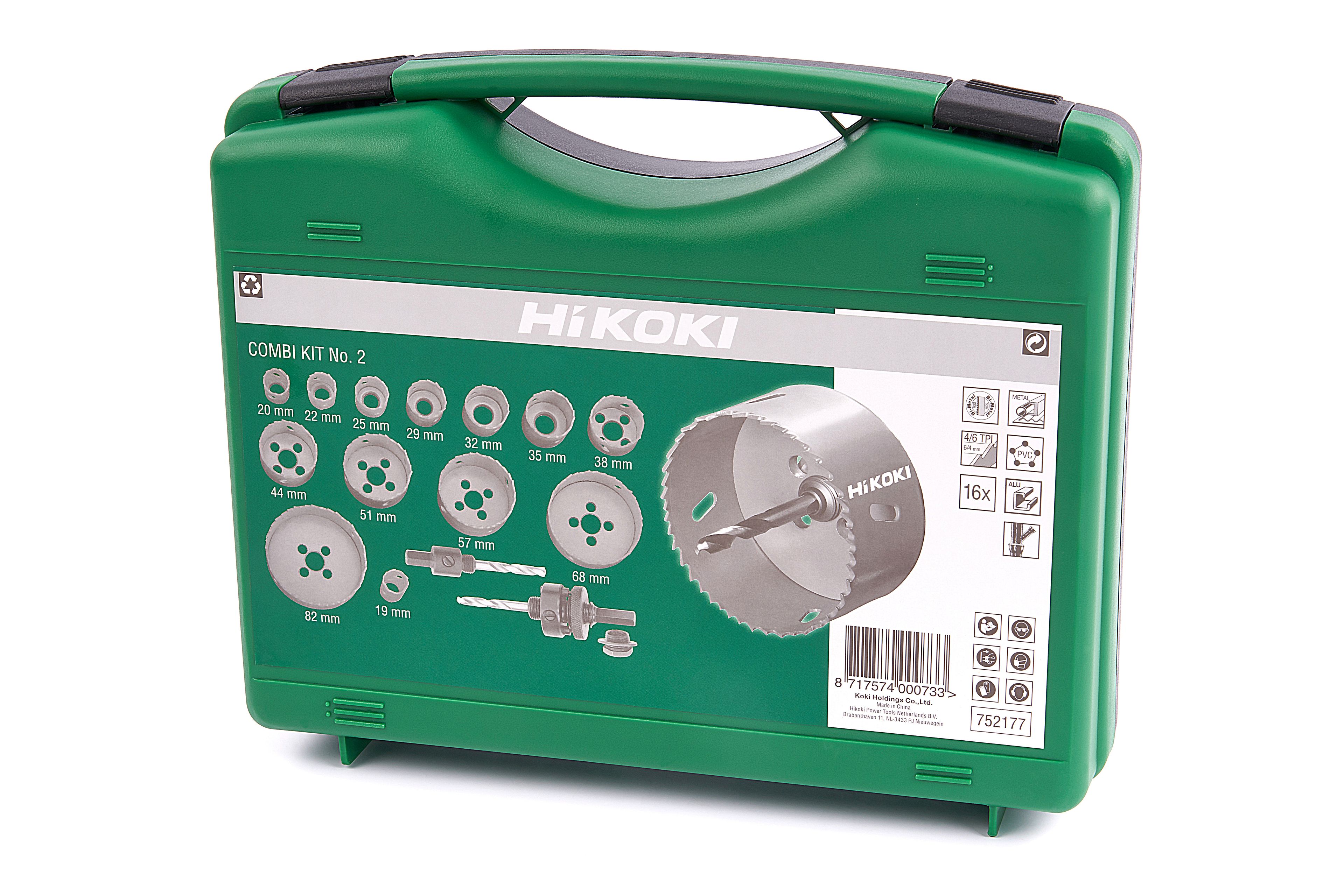 Kit de scie cloche HiKOKI 752177 13 pièces en cassette - BI-Metal Image 4