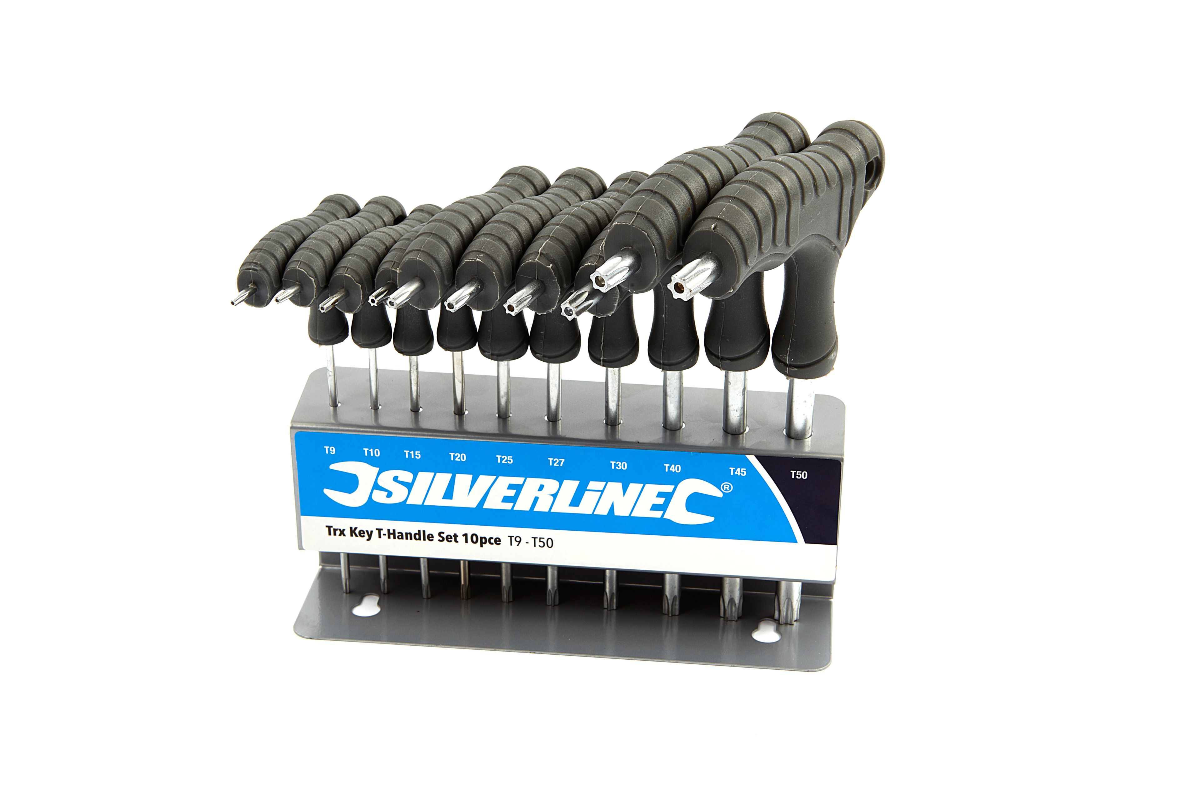 Silverline 10 Delige T-greep Torx Sleutel Set