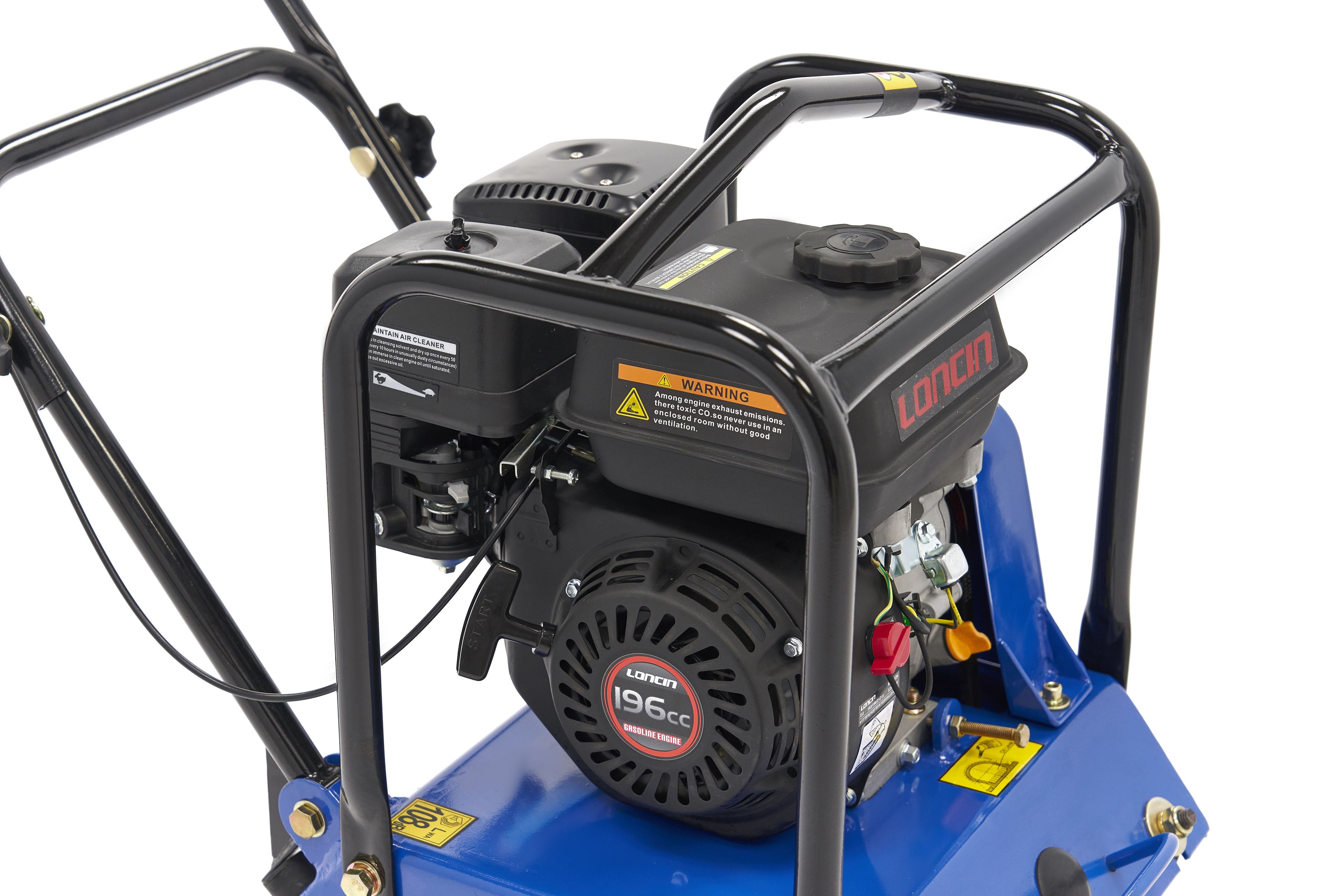 Plaque vibrante HBM Professional 6,5 HP avec roues et plaque de protection de pavage 15000N Image 8