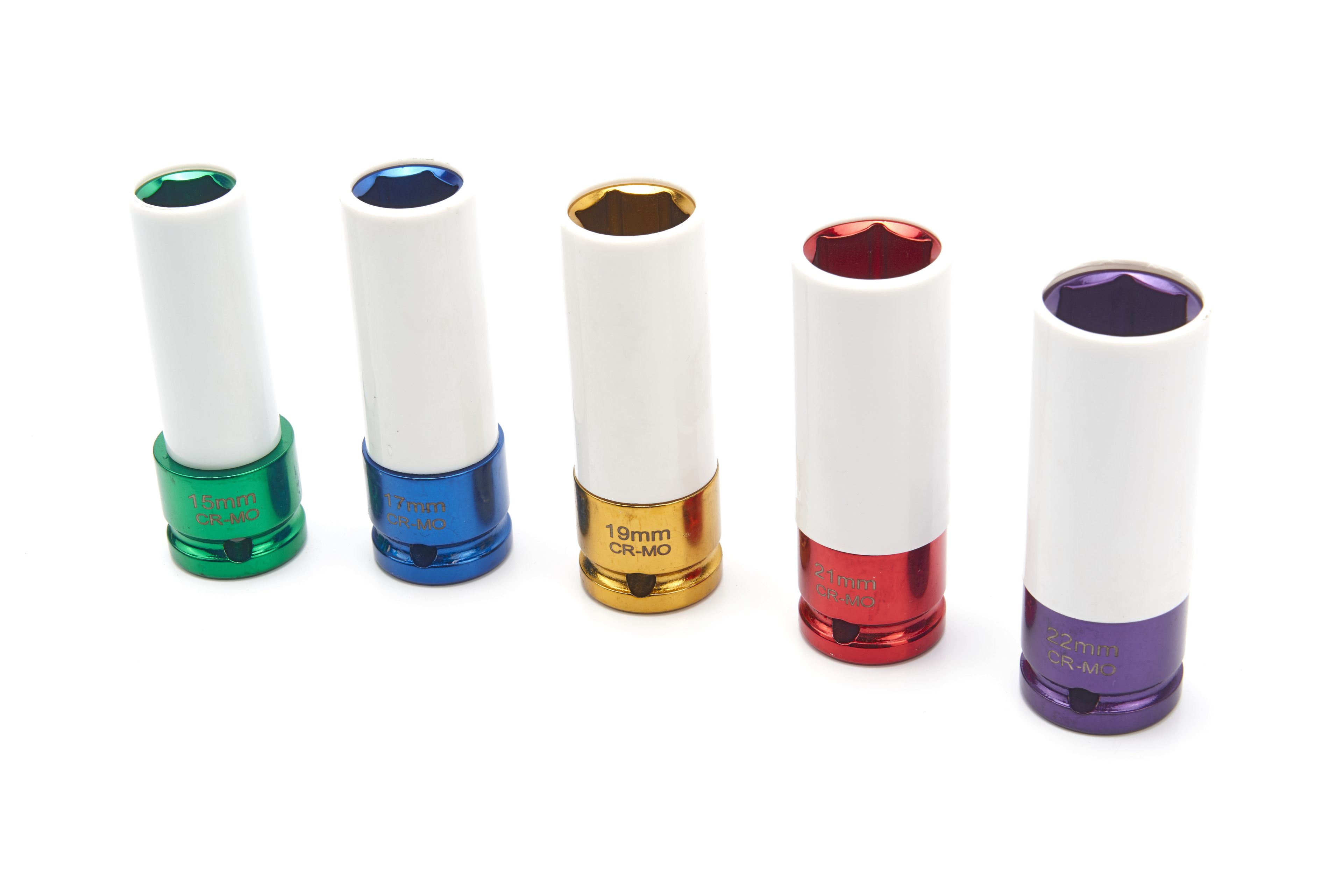 HBM Jeu de 5 douilles longues avec manchons de protection en plastique Image 3