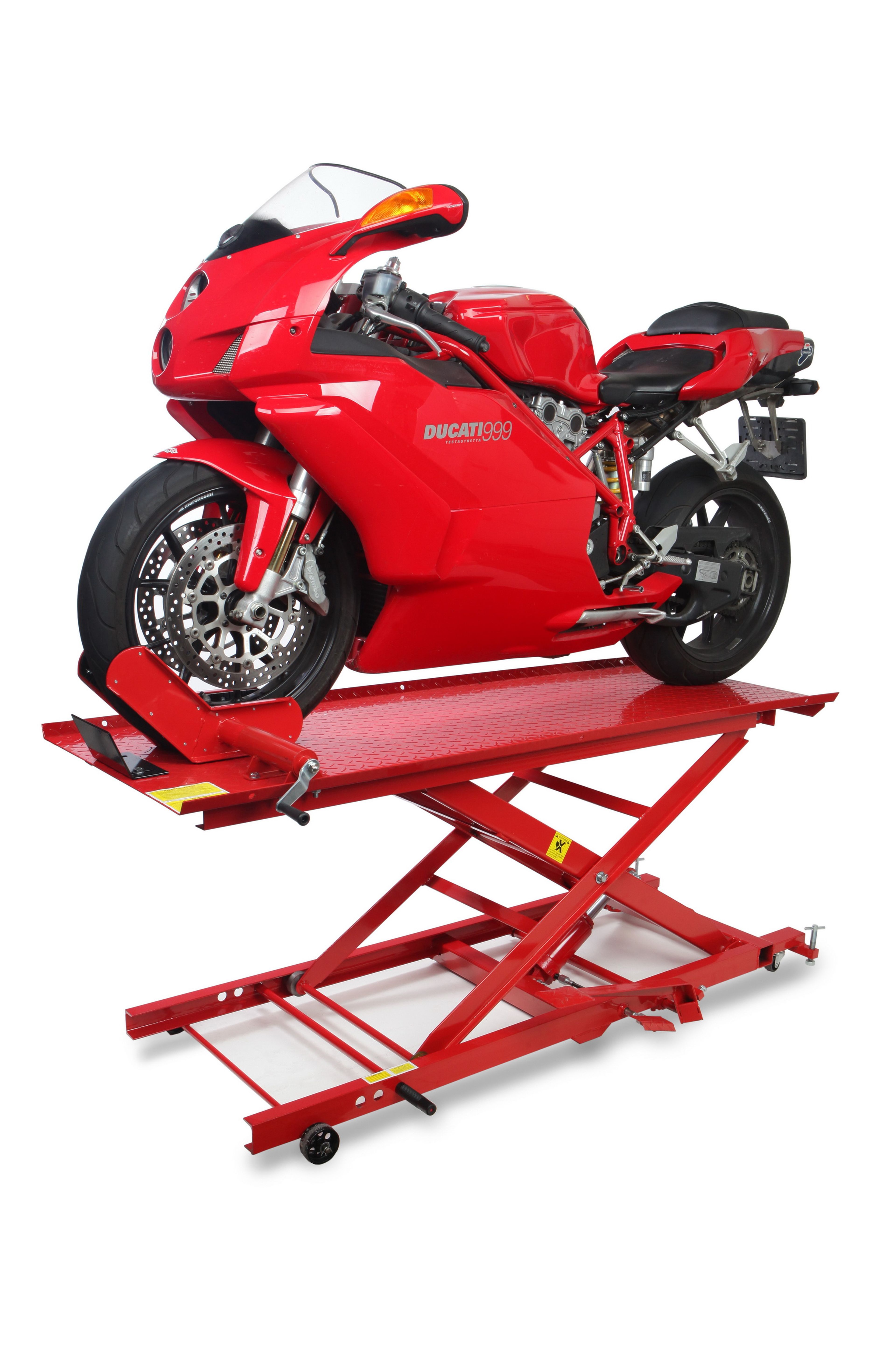 HBM 450 kg Tavolo elevatore per moto - Rosso Image 5