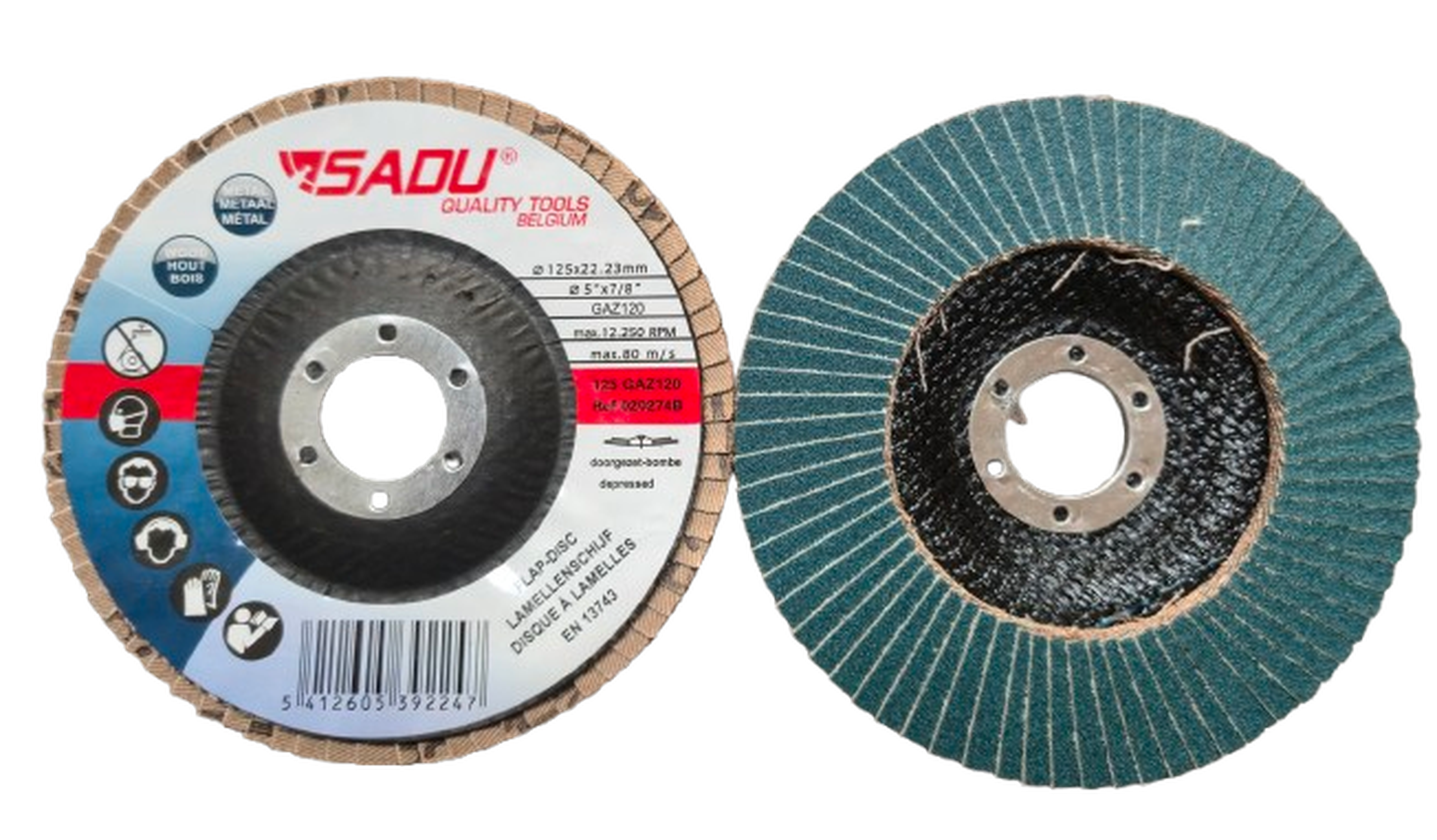 Sadu Lamellenscheibe, 10 Stück 125 mm | 120 | zirconium Image 1
