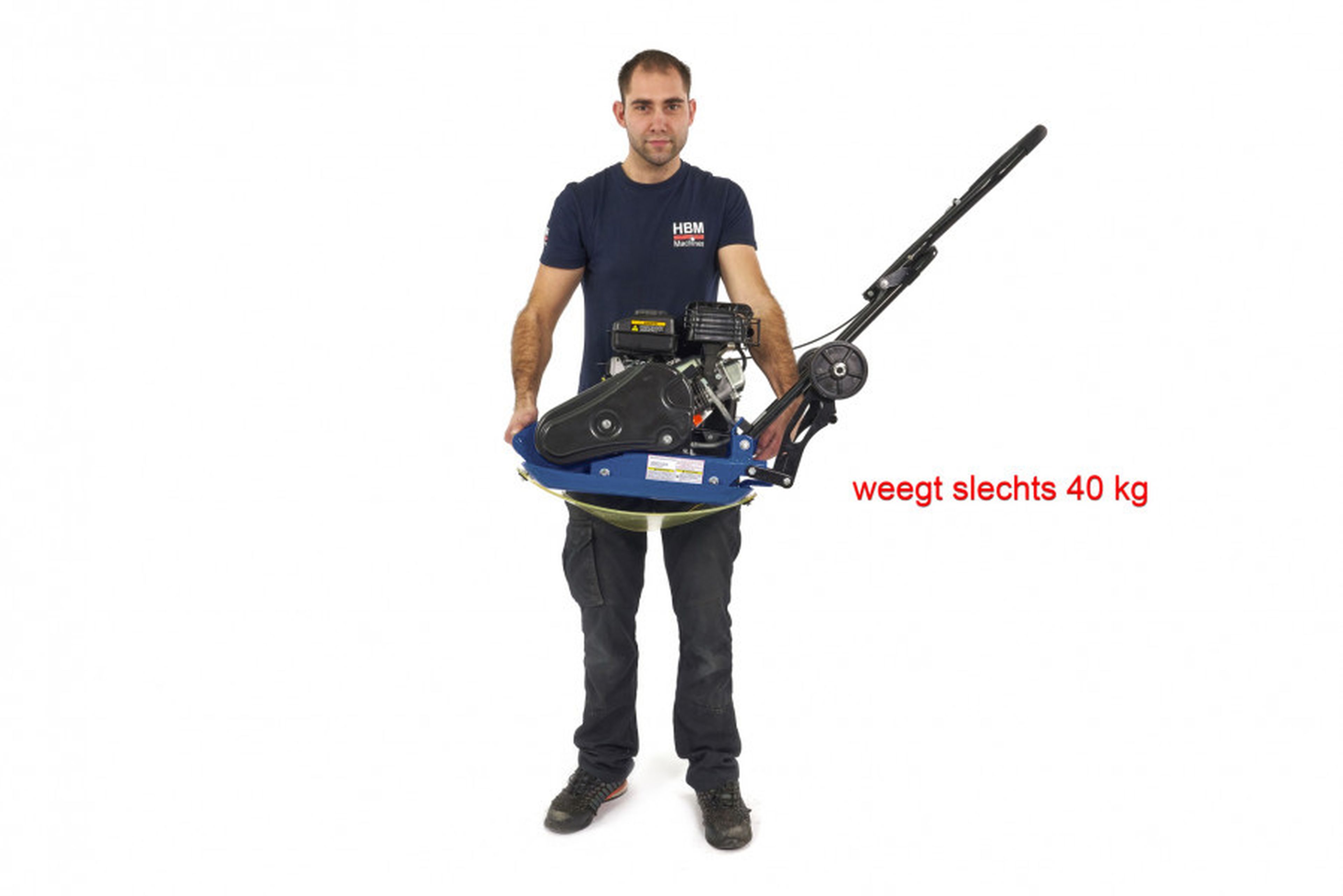 HBM Plaque vibrante avec jeu de roues et plaque de protection de la pose 8200N 2,8 HP / 78.5 CC Image 8