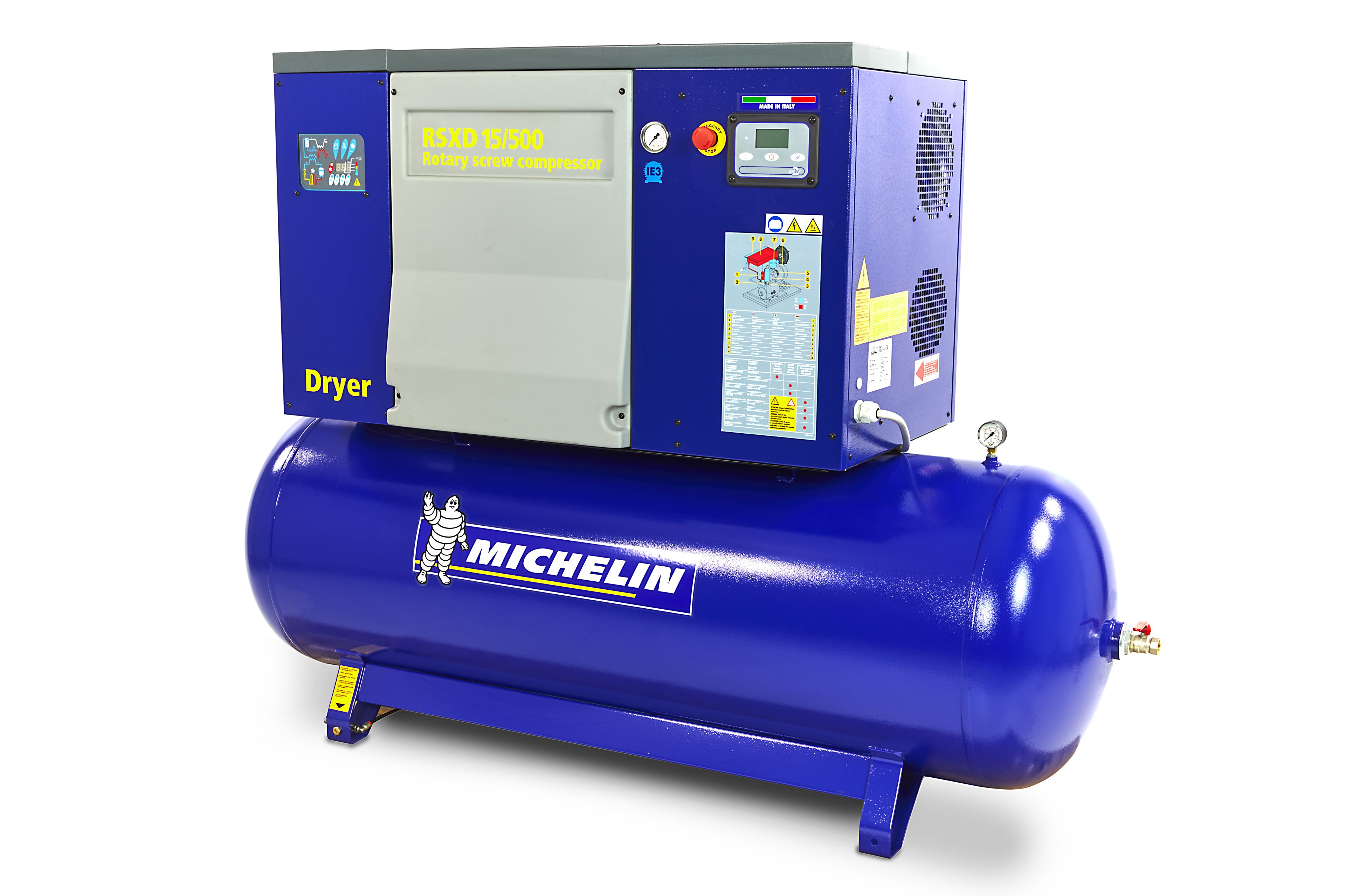 Michelin Compressore a vite 20 HP 500 litri con essiccatore RSXD 20/500
