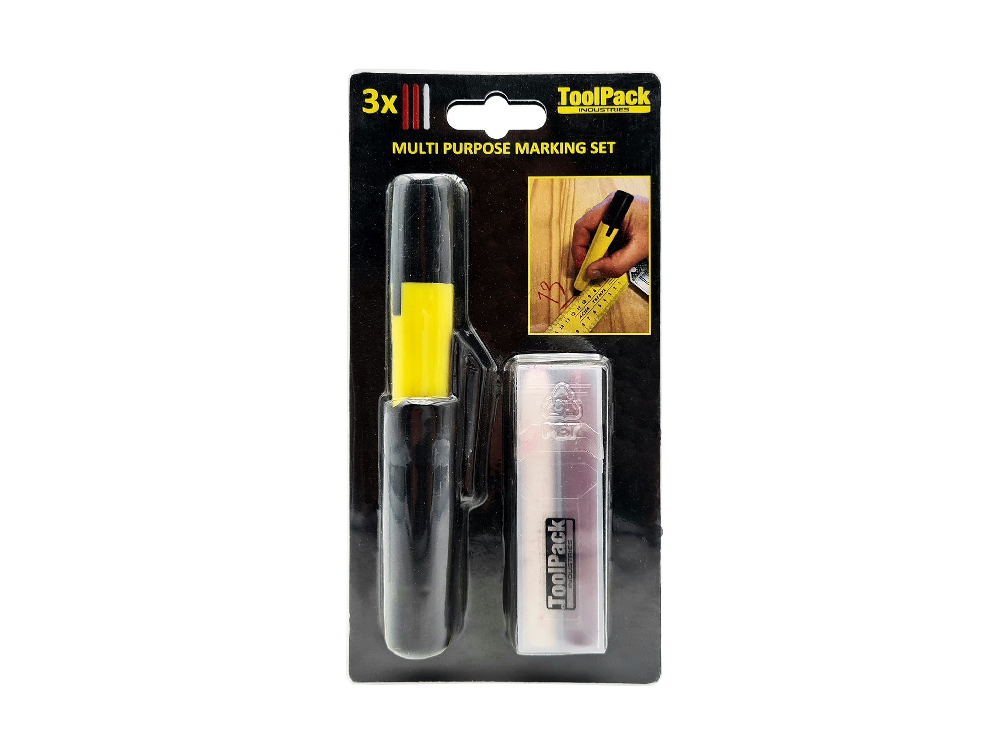 ToolPack Markierungsset 1 weißer & 2 rote Markierstifte Image 3