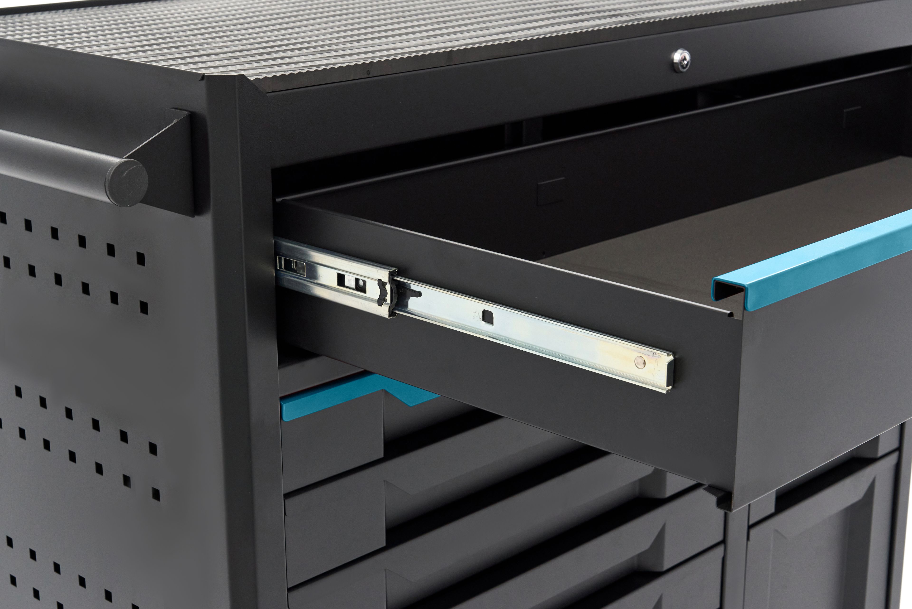 HBM gereedschapswagen 12 laden, 106 cm, zwart blauw Image 5