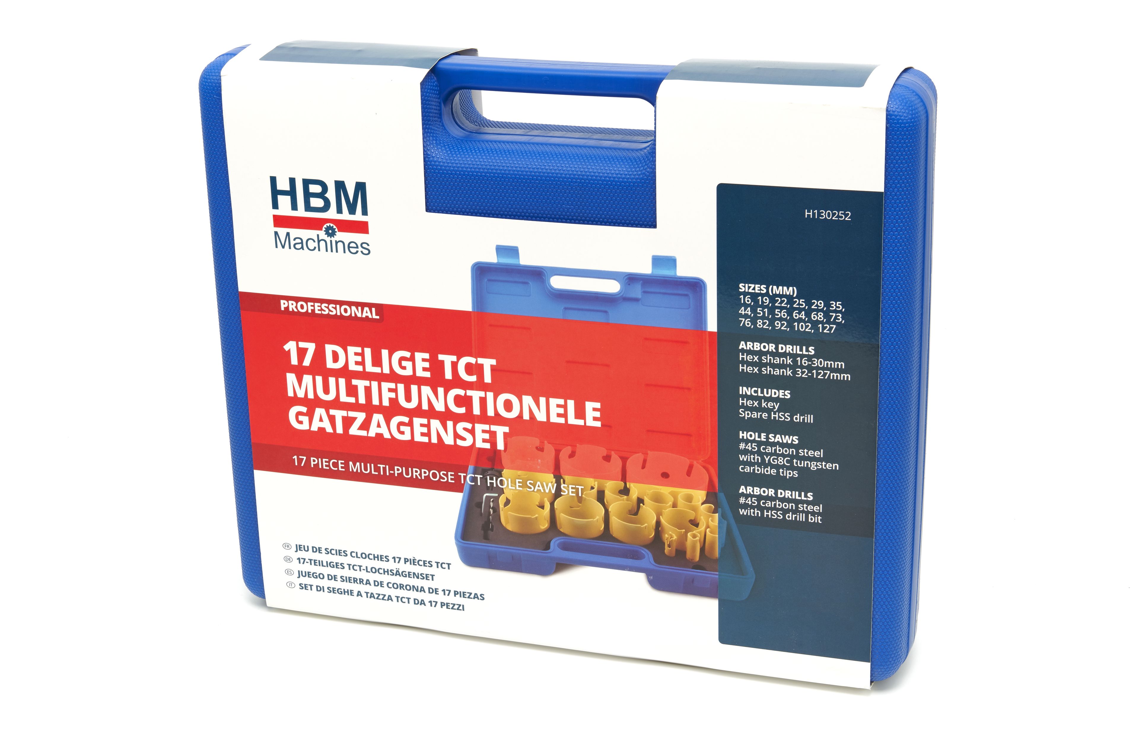 HBM Set di seghe a tazza diamantate Professional da 17 pezzi in TCT multimateriale Image 10