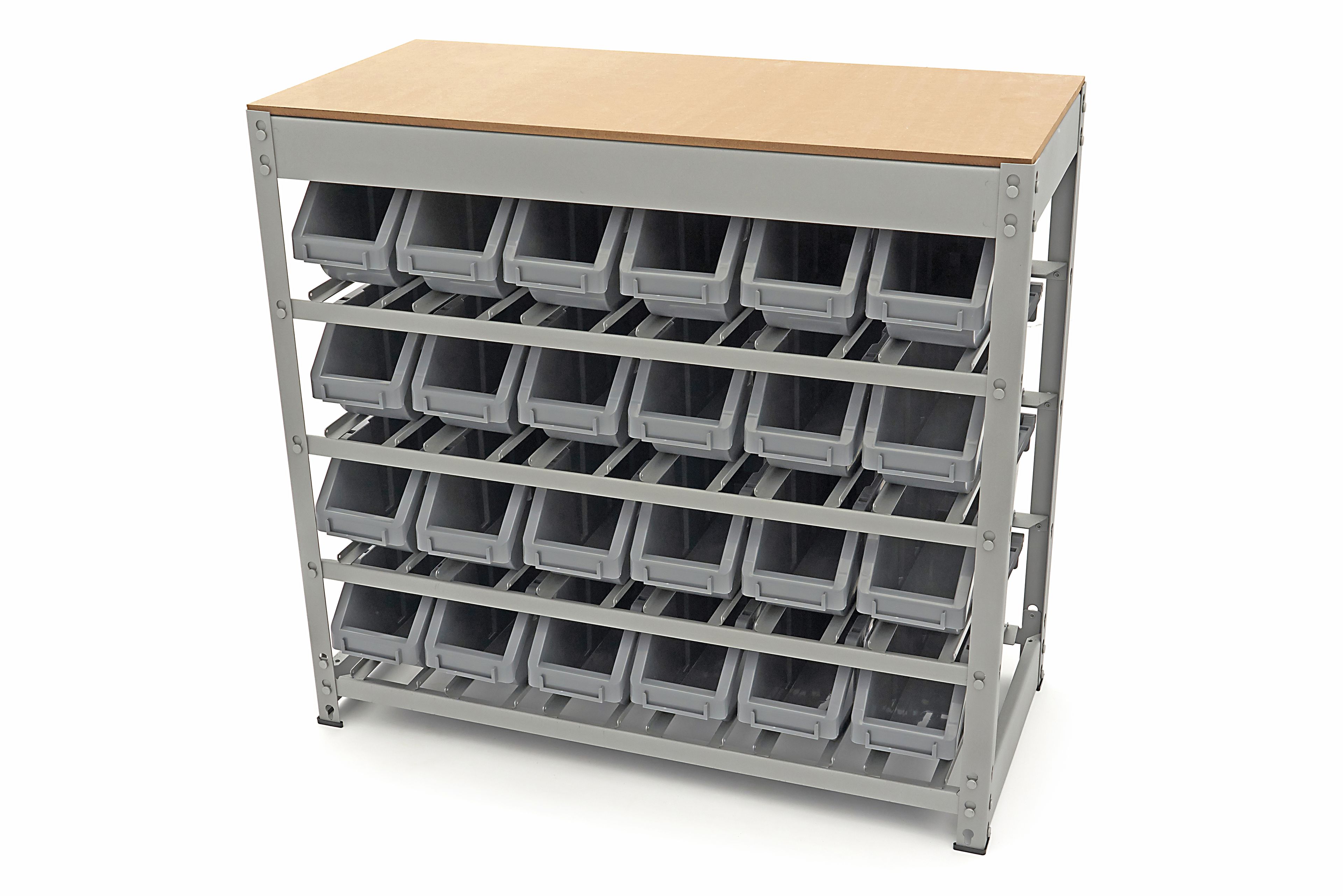 HBM Bakkenkast, Opbergsysteem, Stelling met 24 Opbergbakken Image 3