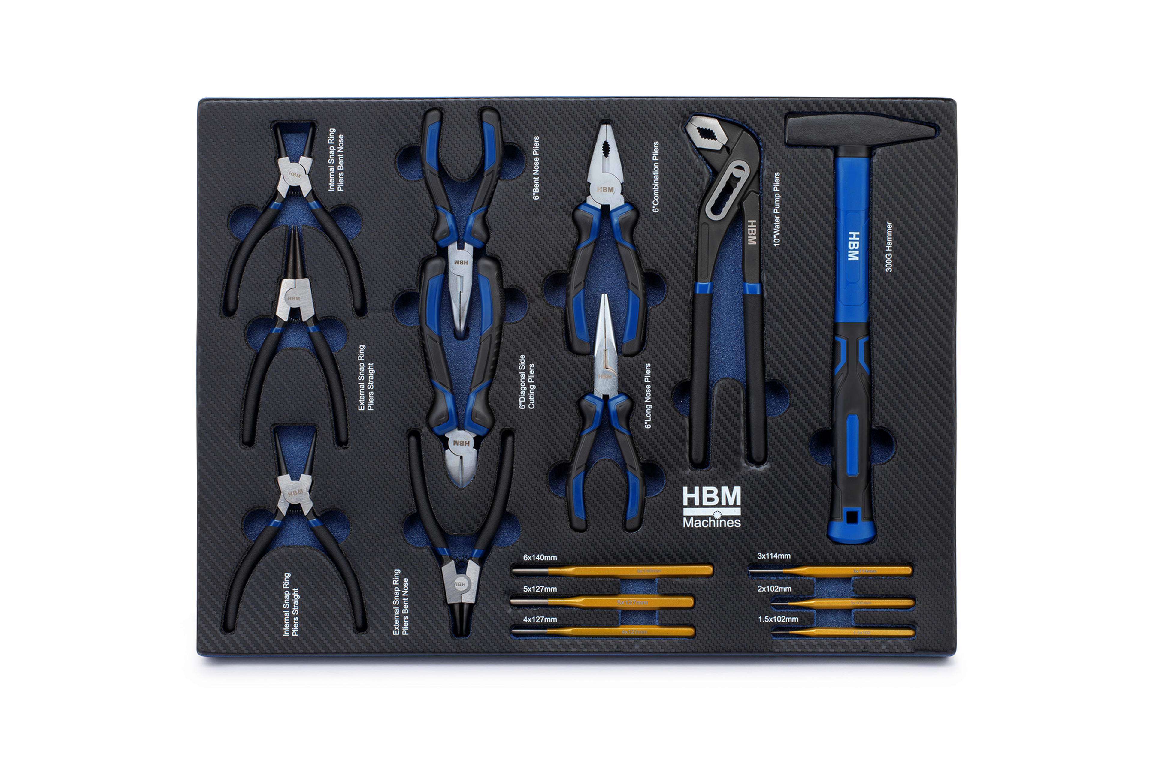 HBM inlays met gereedschapset 262-delig, voor gereedschapswagen, blauw Image 17