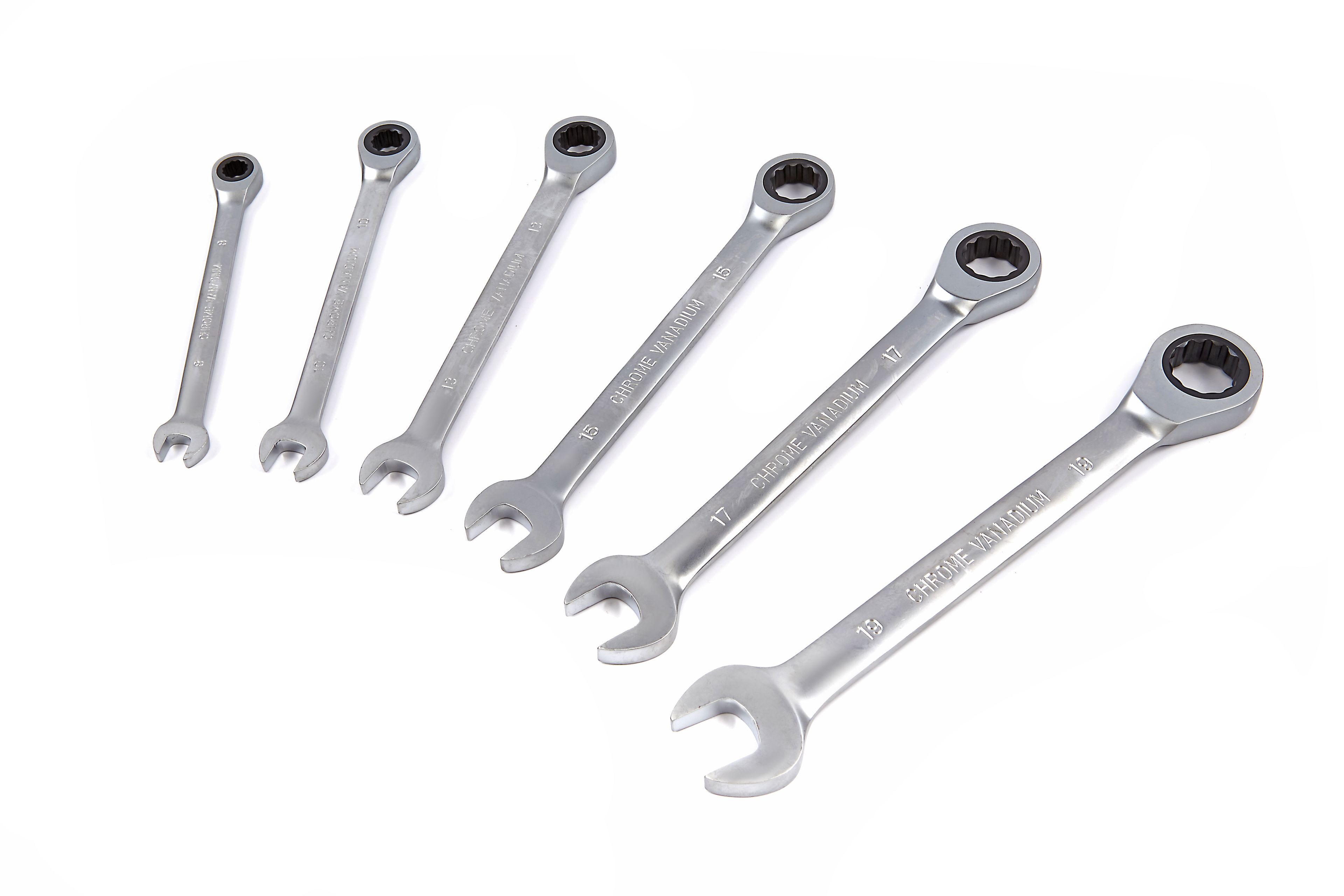 HBM 6 Delige Ring , Ratel , Steeksleutelset Image 3