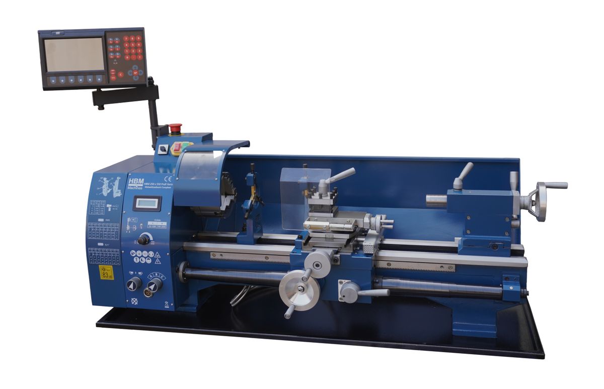 HBM torno para metal 250 x 550 DRO vario