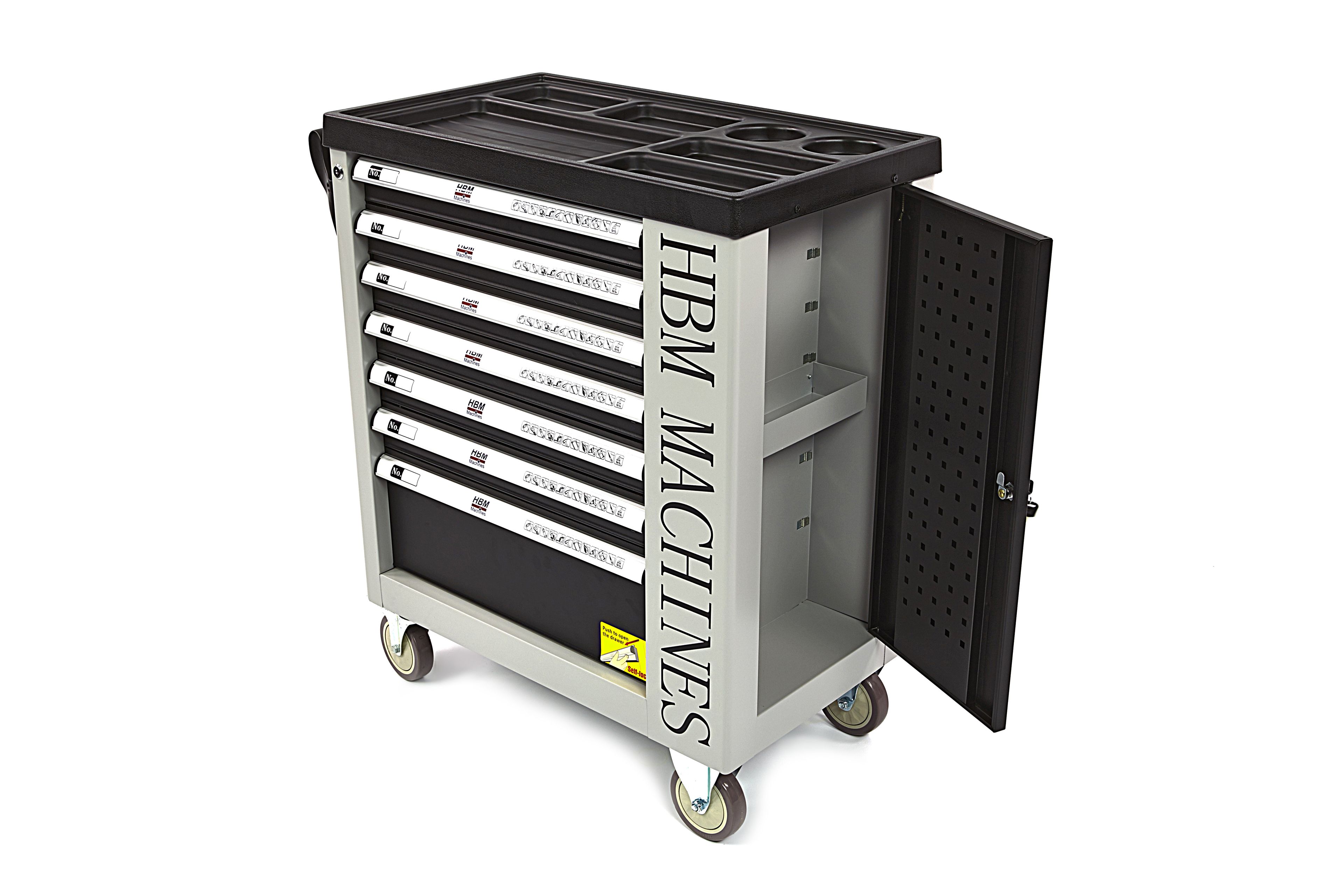 HBM gefüllter Werkstattwagen 245-teilig metrische Größen, schwarz Image 33