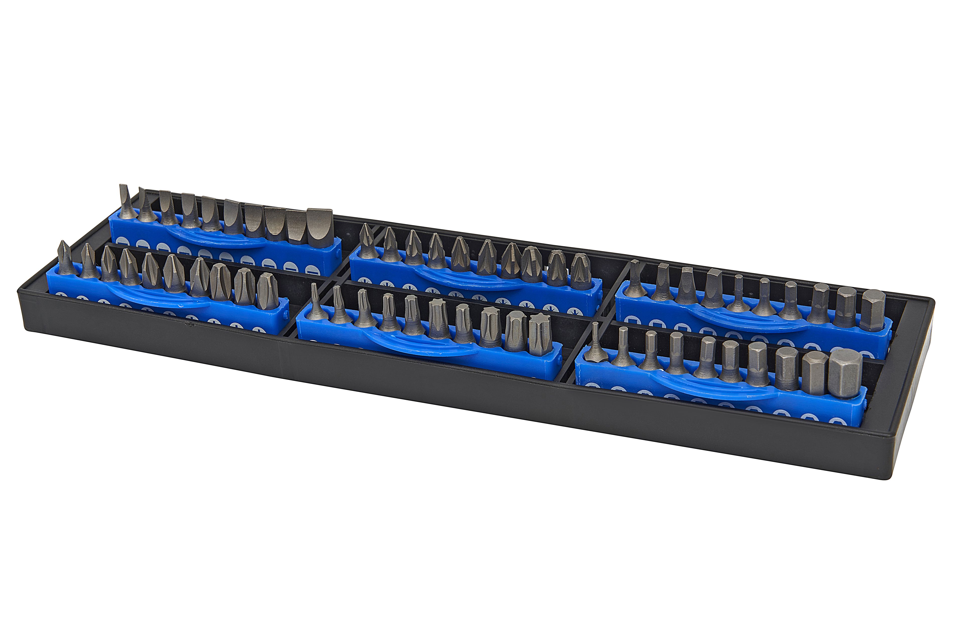 Juego de destornilladores HBM Profi de 100 piezas con agarre suave, juego de llaves de vaso y puntas con soporte Image 10