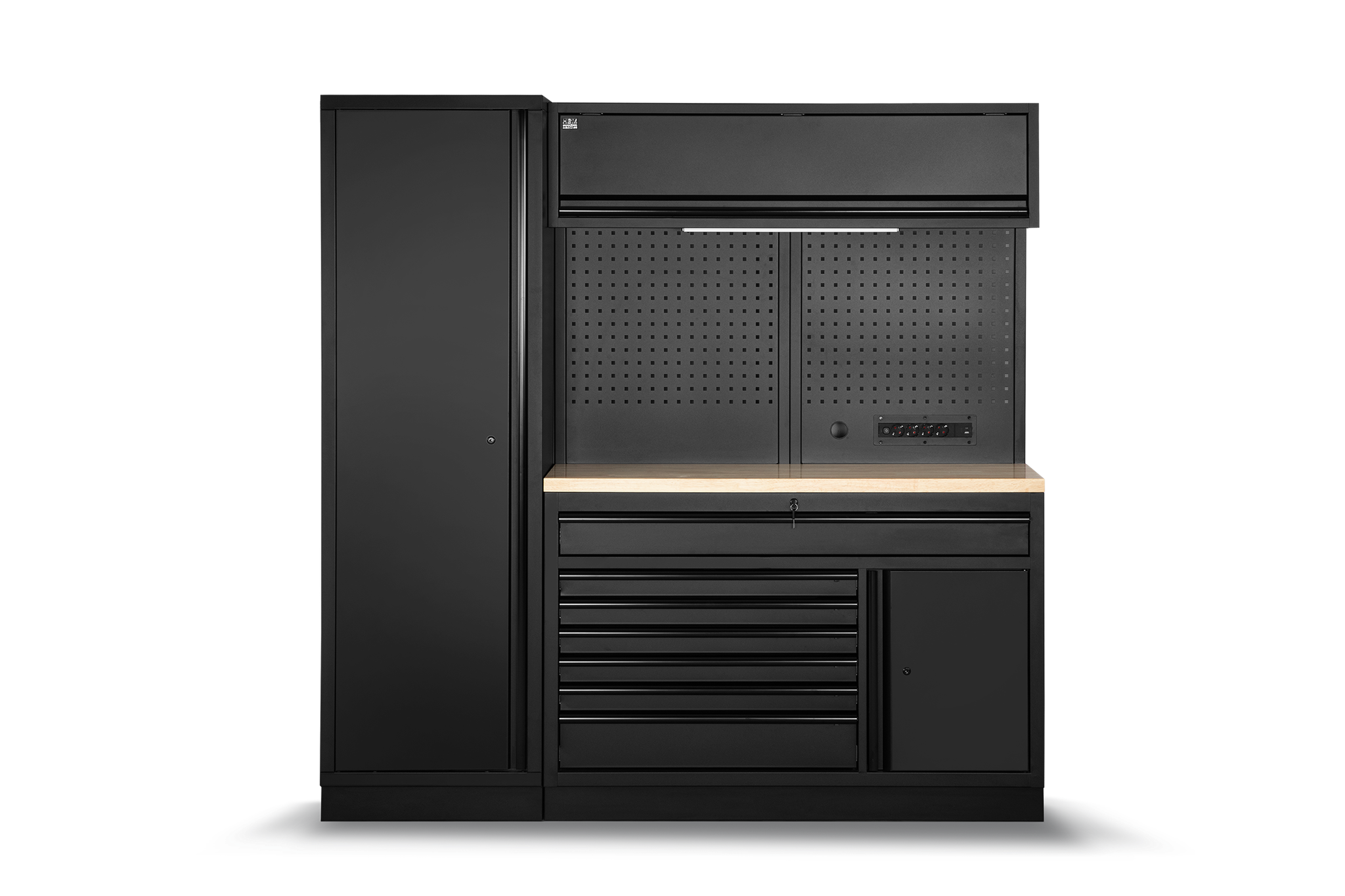HBM modulair werkplaatssysteem 6-delig, zwart Image 2