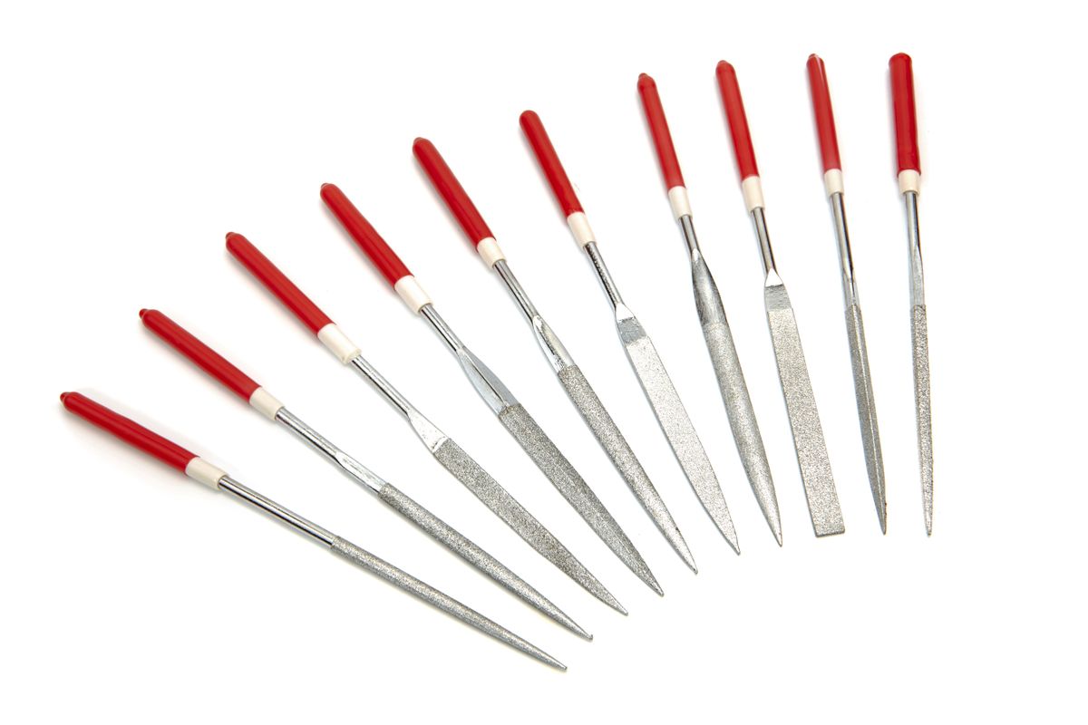 Conjunto de limas de diamante HBM de 10 piezas de 4 x 160 mm
