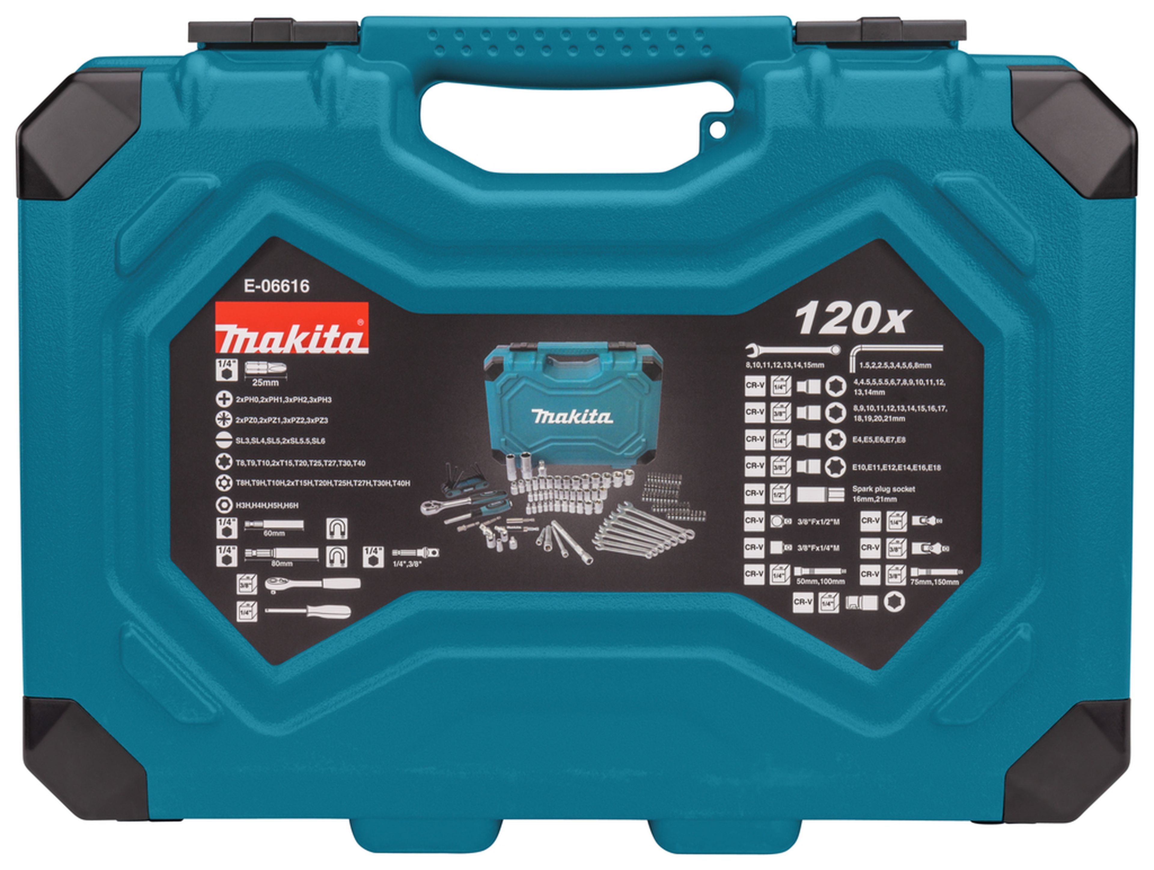 Set di attrezzi a mano Makita 120 pezzi E-06616 Image 7