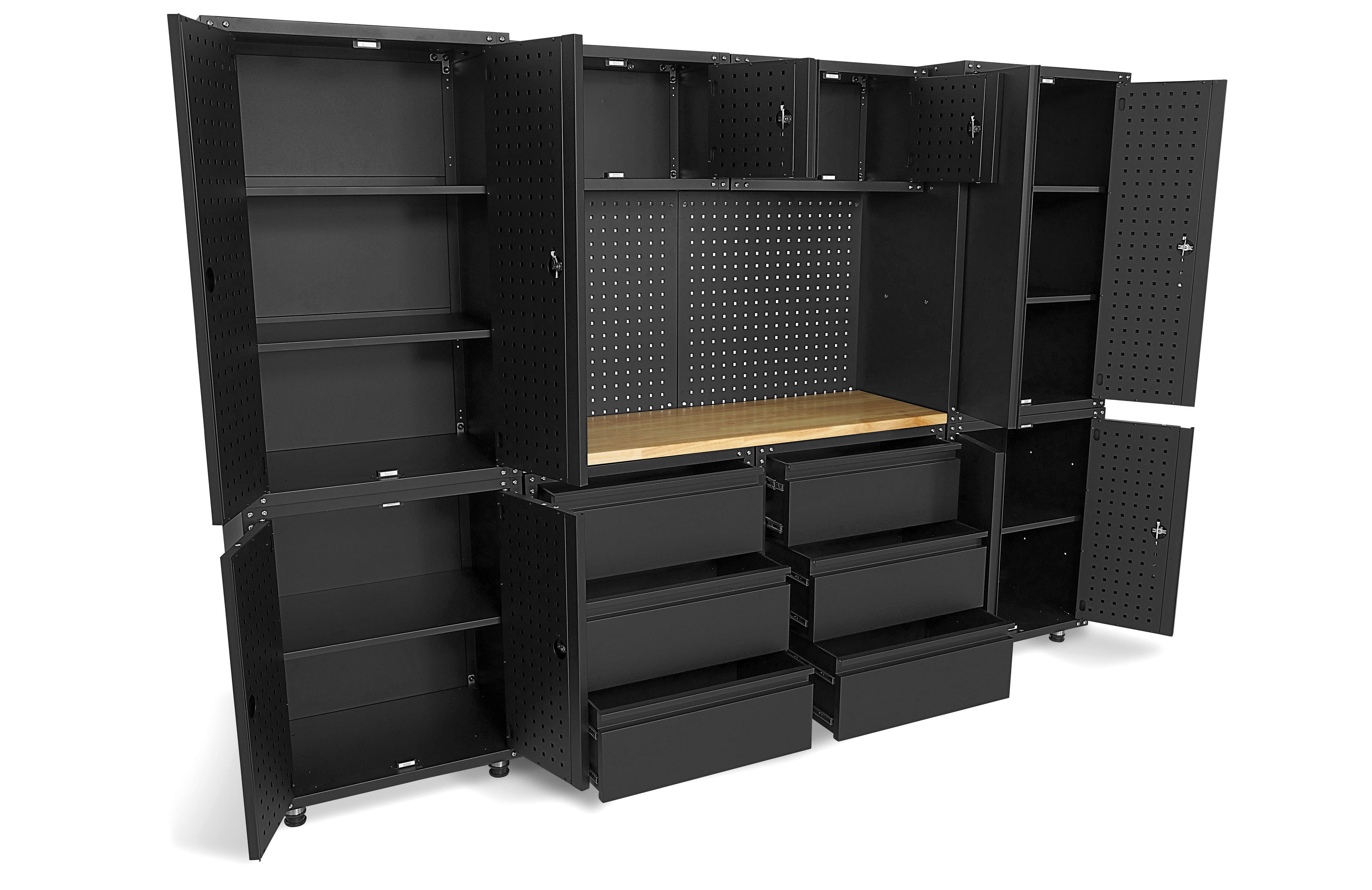 HBM Sistema di officina premium, 11 pezzi, nero opaco Image 6