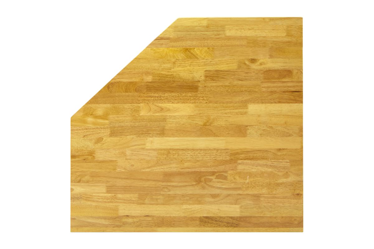 HBM 87 cm Encimera de esquina de madera maciza para mobiliario de taller