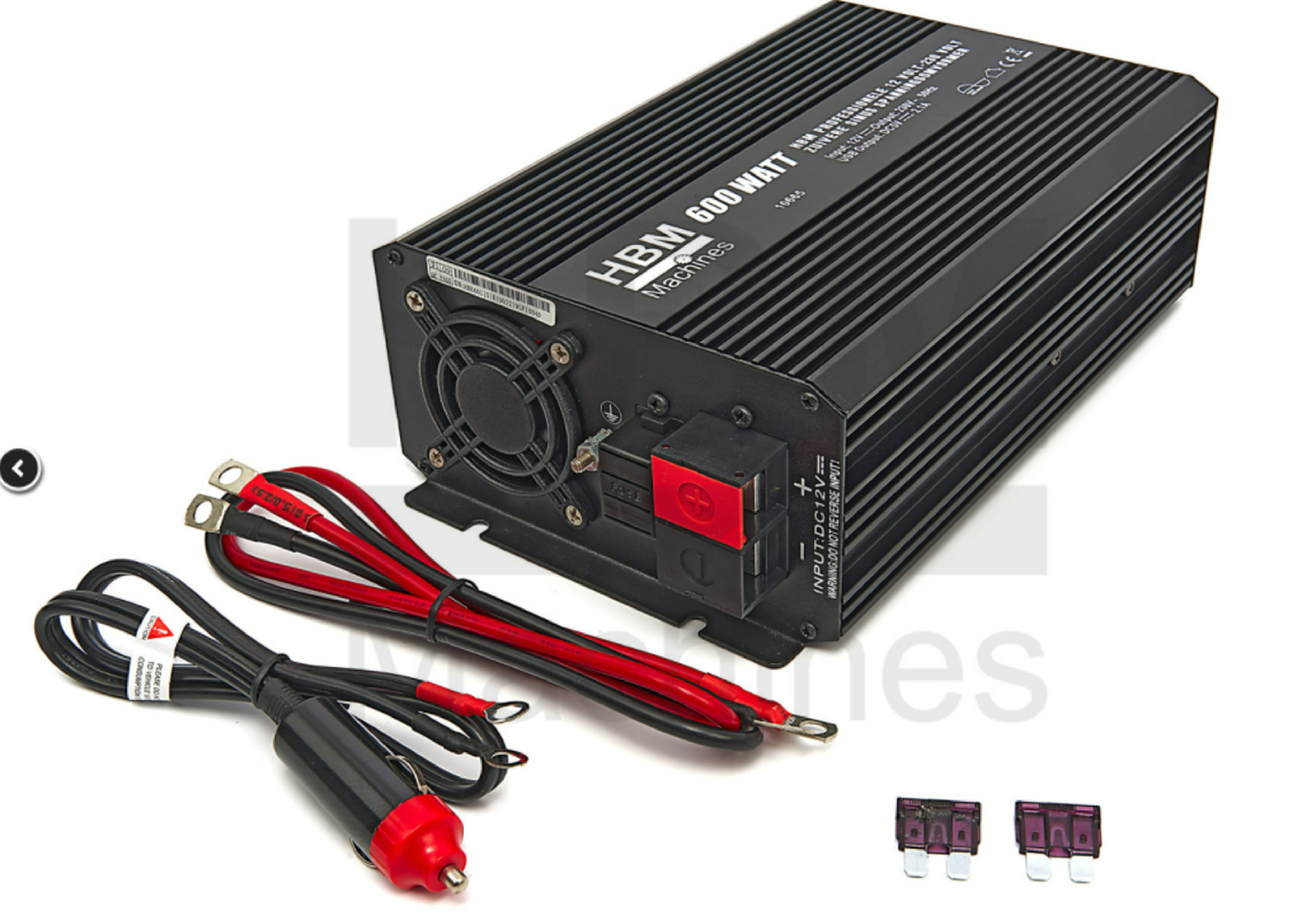 HBM Professional 12 Volt 230 Volt Pure Sine Wave Voltage Transducer Watt 600 W Image 2