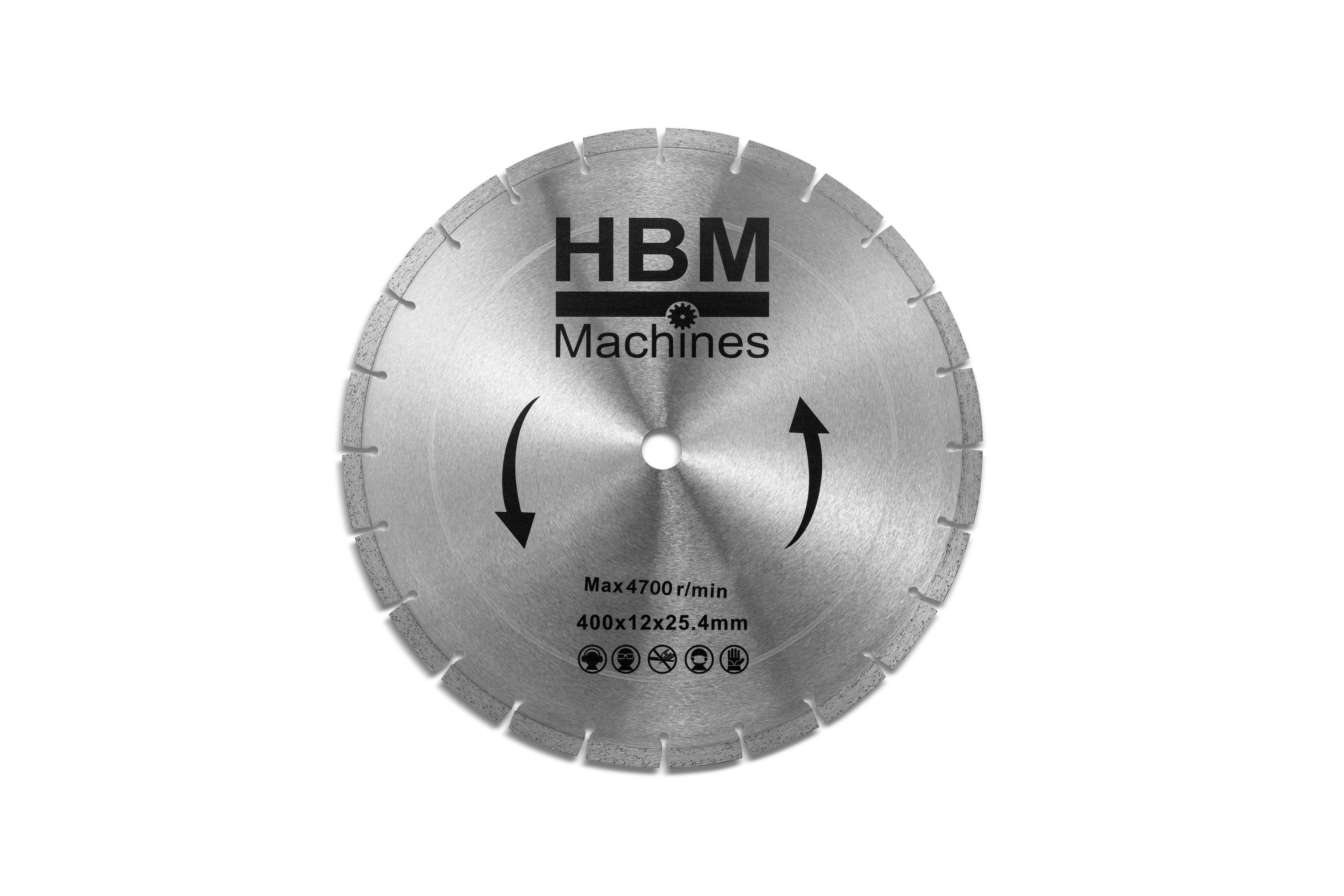 HBM zaagblad 400 mm voor HBM Professionele Betonzaag, Bandenzaag, Motorslijper
