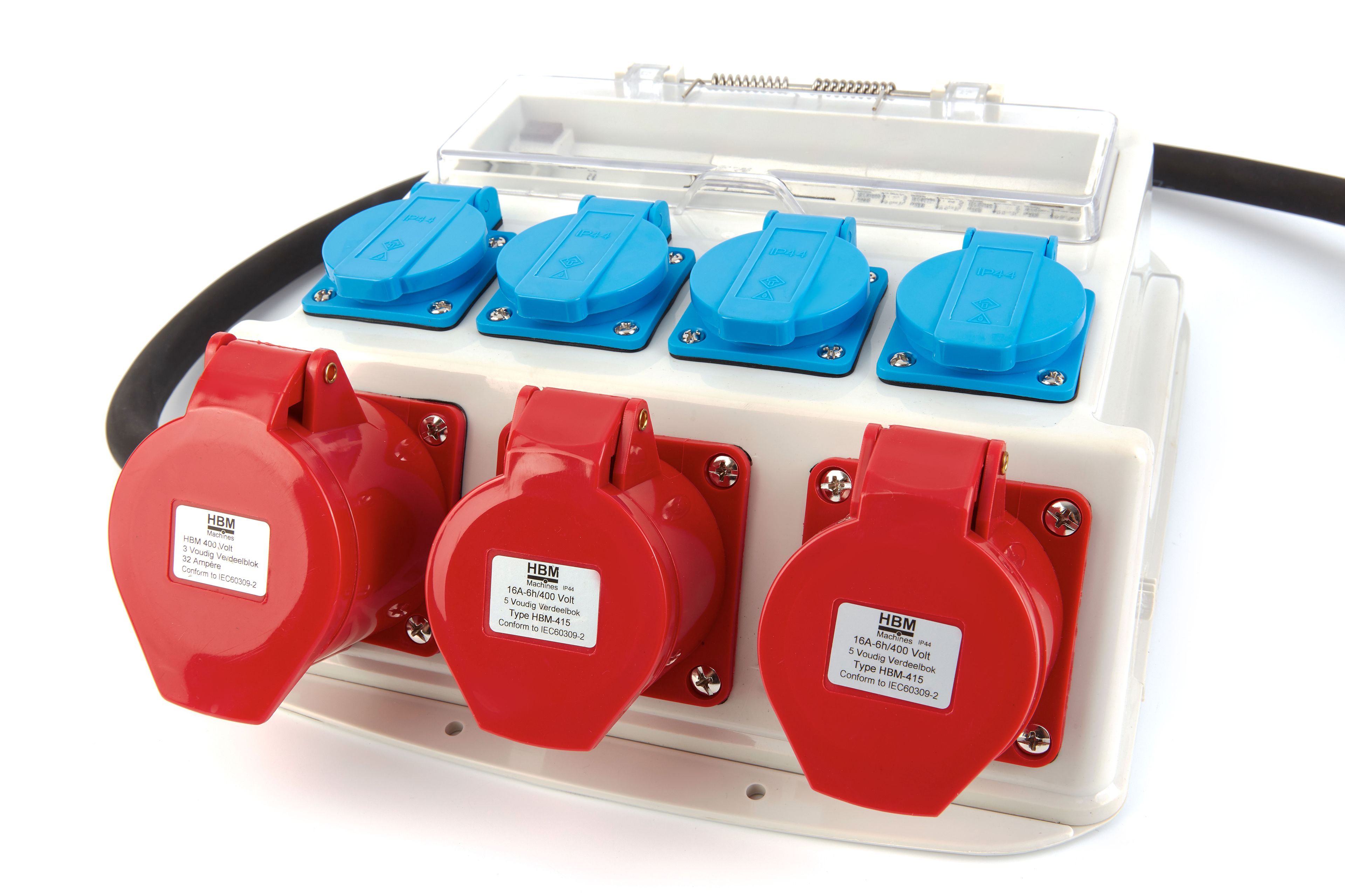 HBM 3 x 400-Volt- und 4 x 230-Volt-Verteiler / Wandverteiler - geerdet Image 5