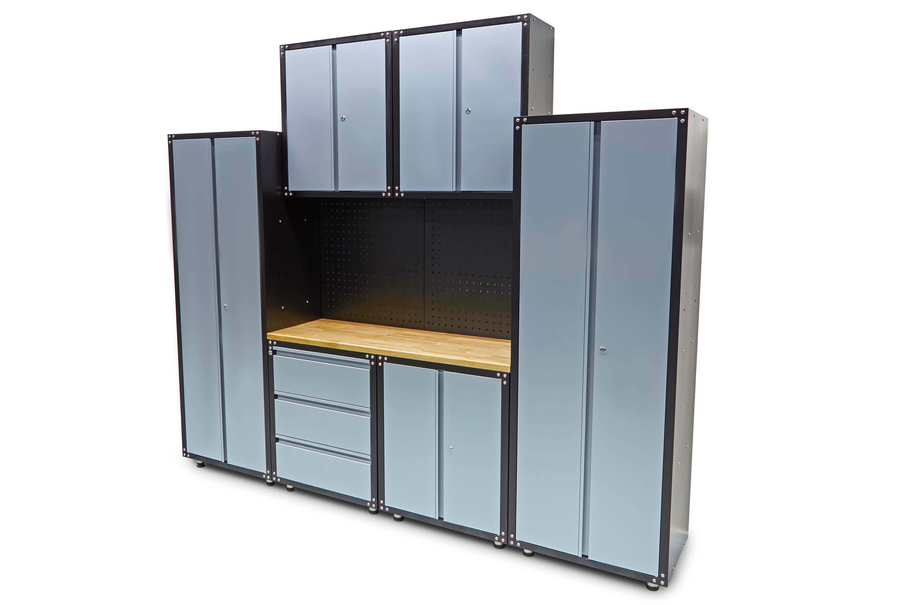 HBM premium werkplaatssysteem, 9-delig, grijs Image 14