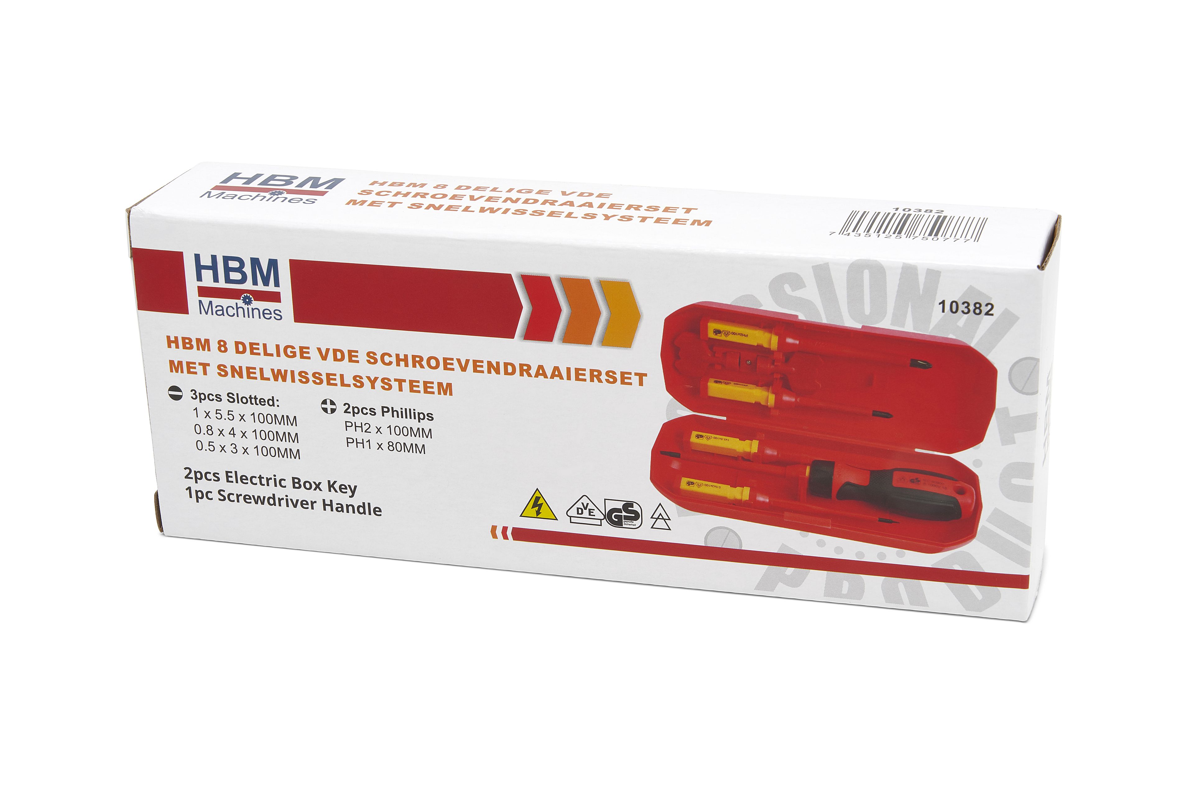 Juego de destornilladores VDE de 8 piezas HBM con sistema de cambio rápido Image 6