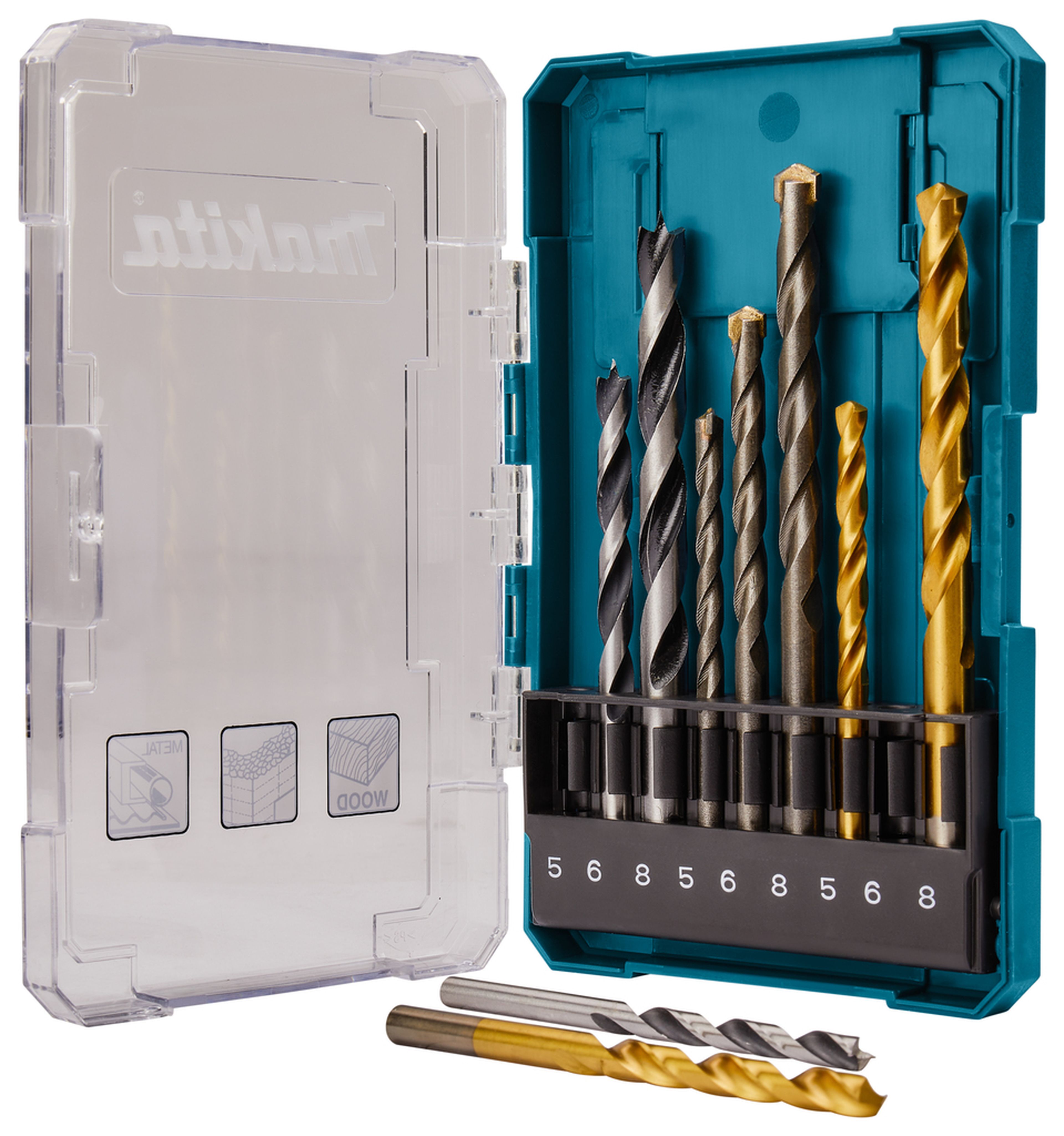 Set di punte Makita 9 pezzi per Pietra/Legno/Metallo D-71962 Image 2