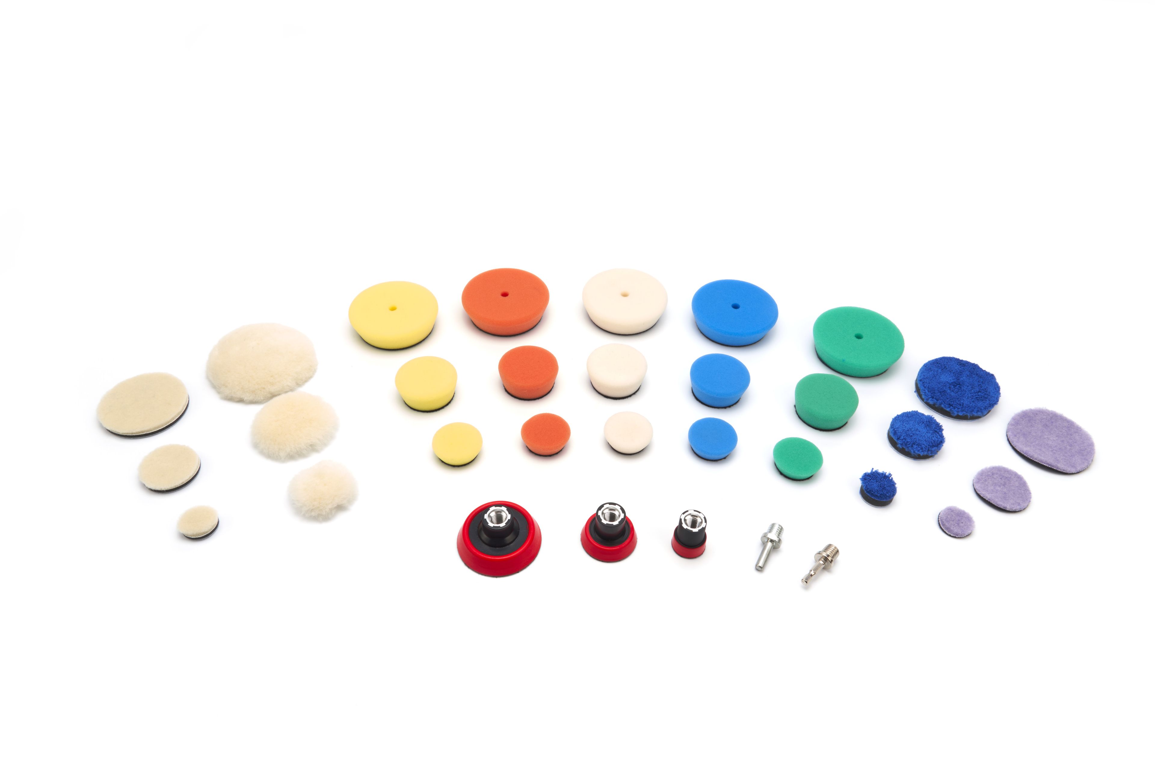 HBM Kit de polissage avec fixation M14 et 6 mm, 32 pièces