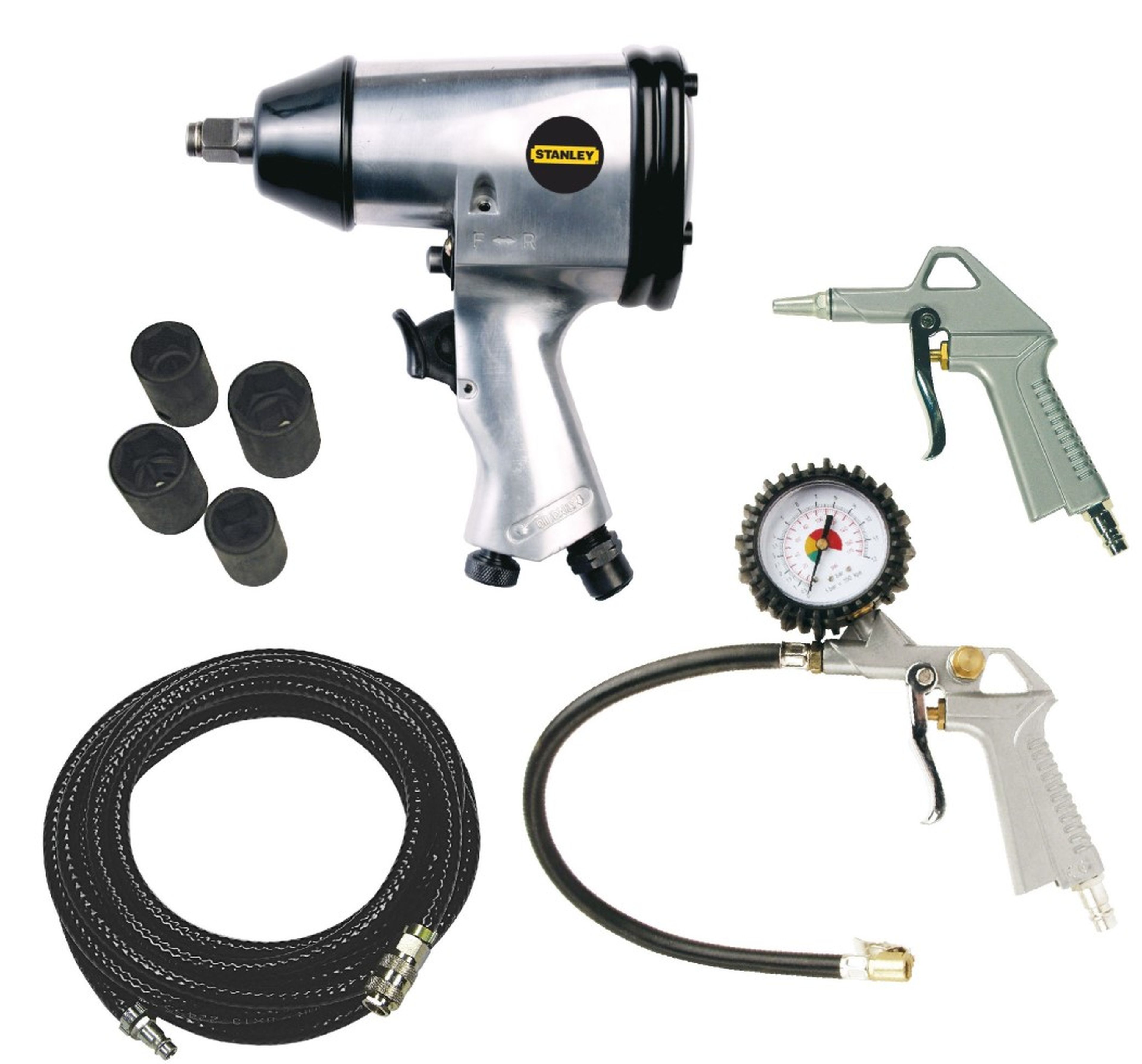 Set di attrezzi pneumatici per auto Stanley, 8 pezzi