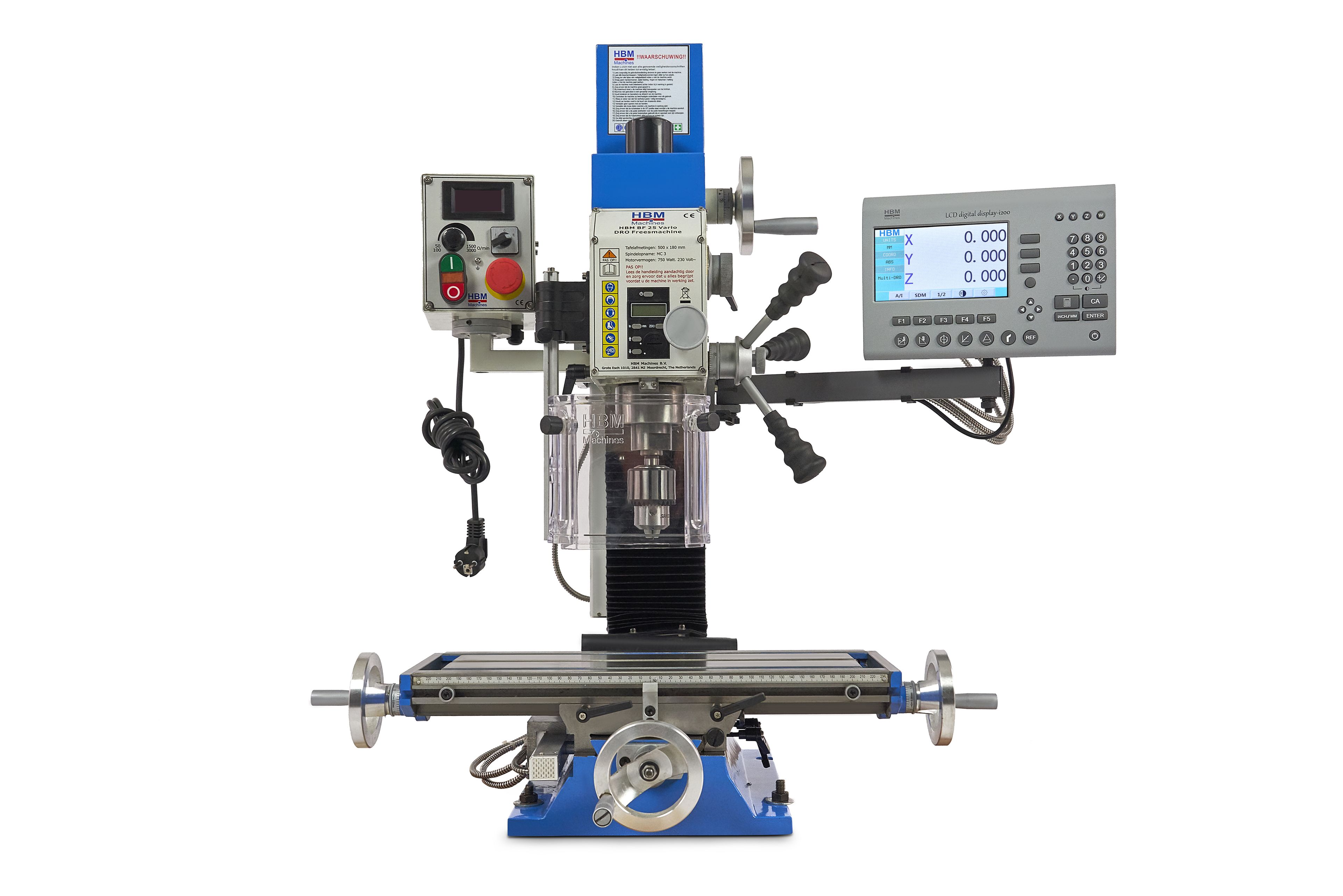 HBM BF 25 Fresatrice con sistema di lettura digitale LCD a 3 assi Image 2